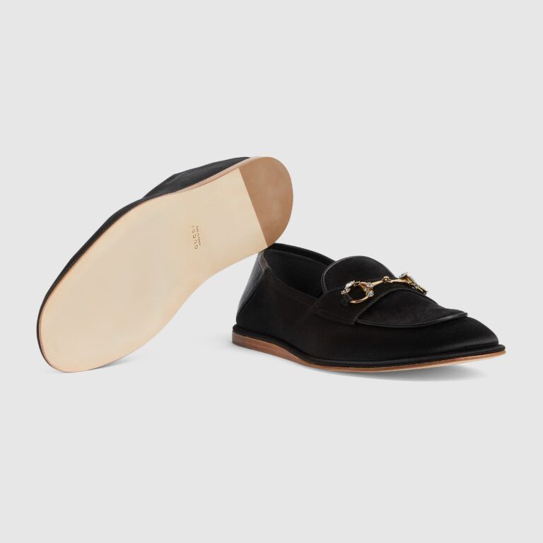 Gucci o1s1wg110125 Horsebit Loafers With Crystals in Black Size US 8 / IT 38 - 6 Thumbnail