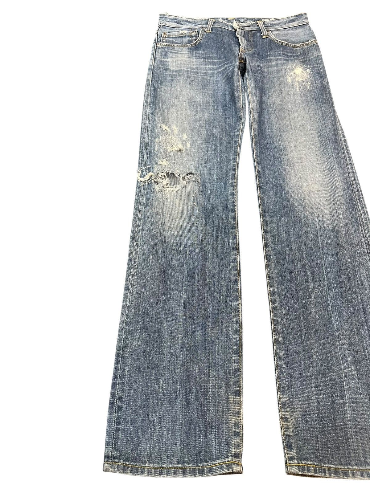 Vintage Edwin 502 R Faded Distressed Denim