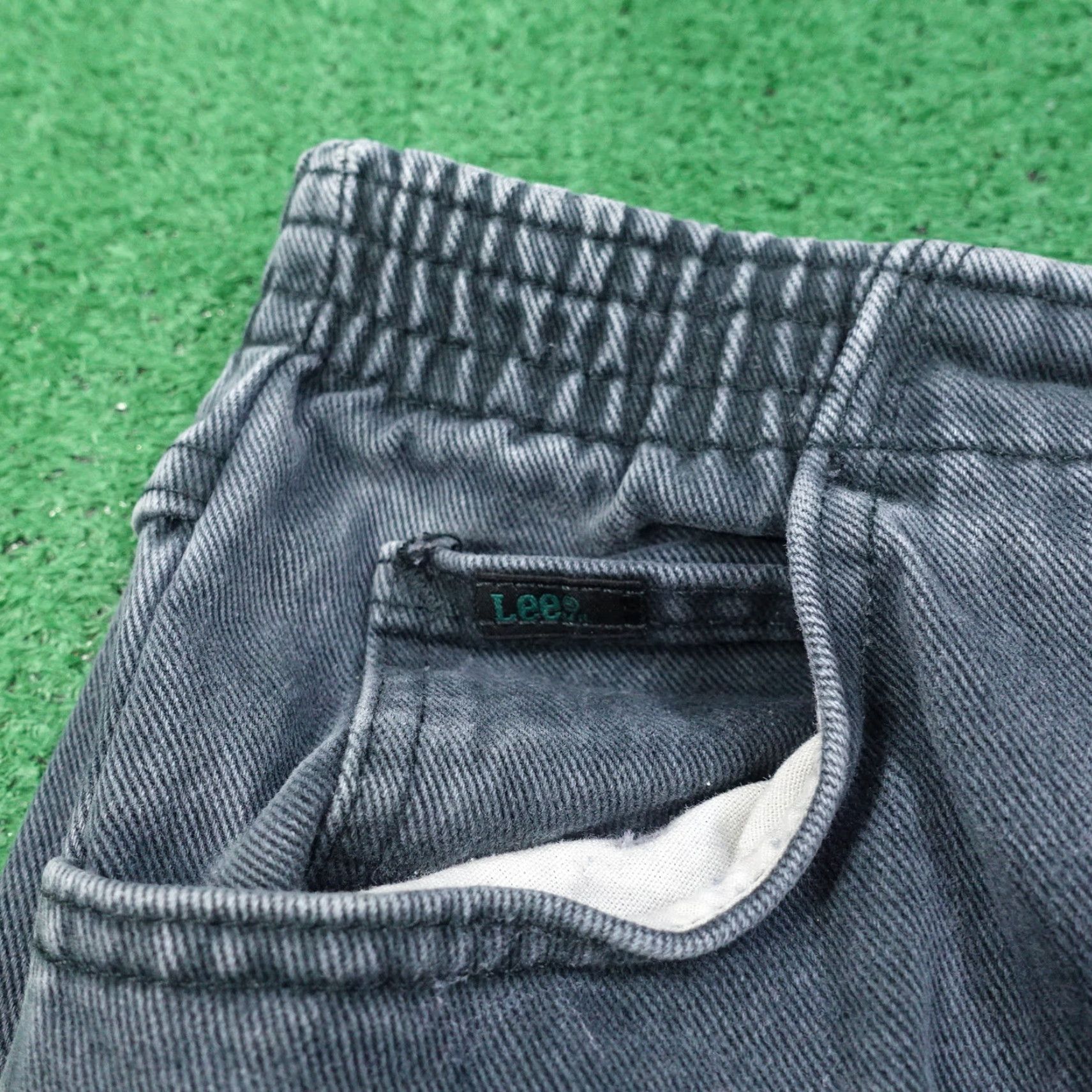 Lee VINTAGE LEE Jeans FADED GREEN DENIM WOMENS SIZE 14 LONG (32X33.5) | Lee | Jeans | Women | 32x33.5 | Green | 14 | Vintage | 90s? Size 36" / US 14 / IT 50 - 5 Thumbnail