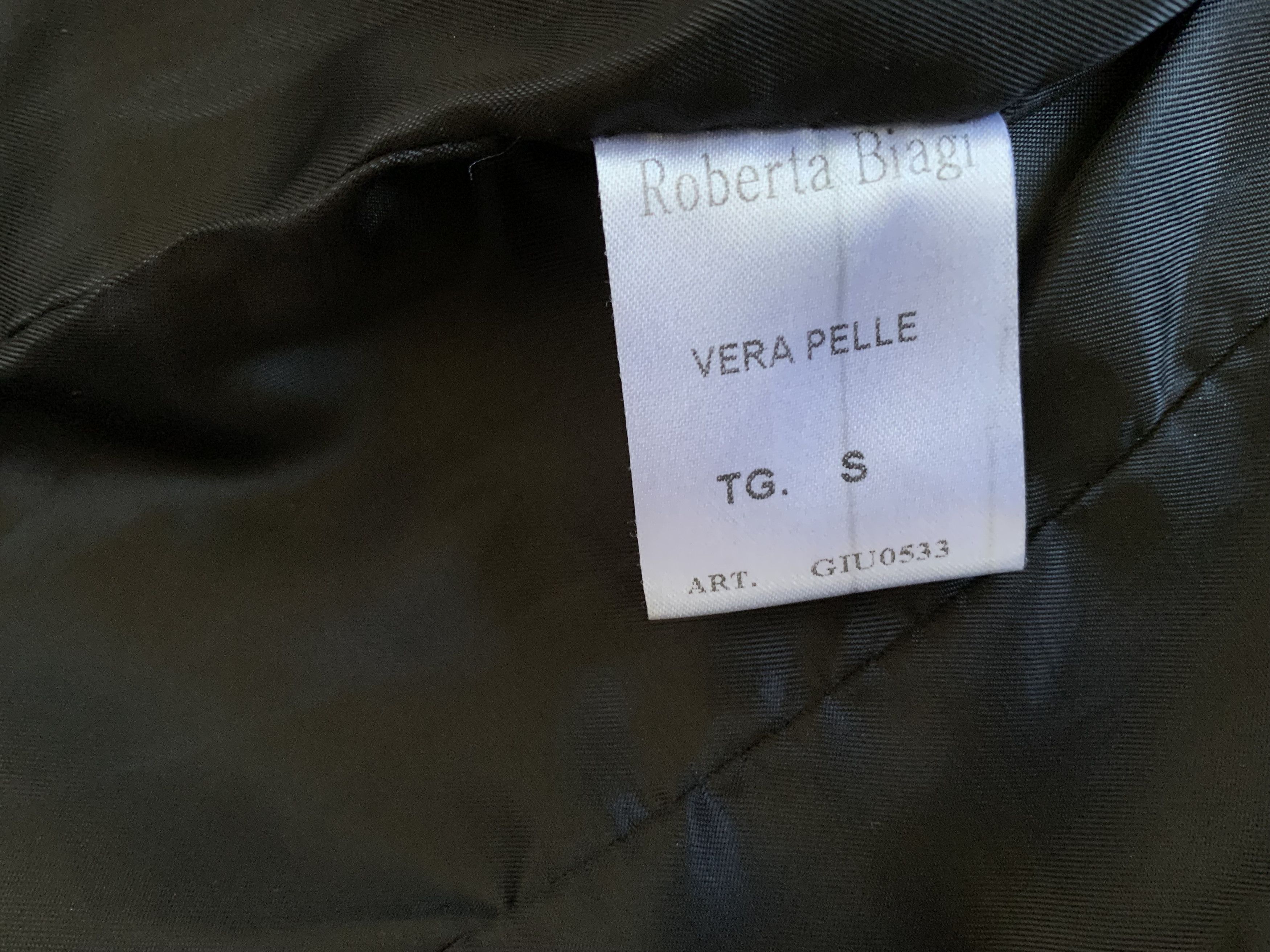 Vintage Roberta Biagi Vintage Leather Jacket Size S / US 4 / IT 40 - 9 Thumbnail