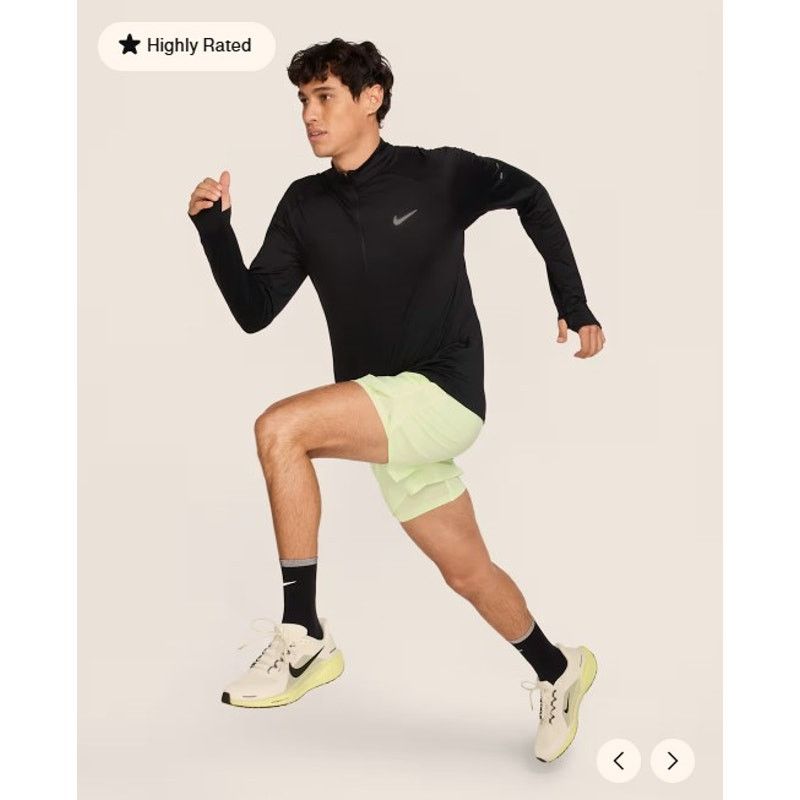 Nike Nike Running Black Dri-Fit Element Quarter Zip Sweatshirt XL Size US XL / EU 56 / 4 - 7 Thumbnail