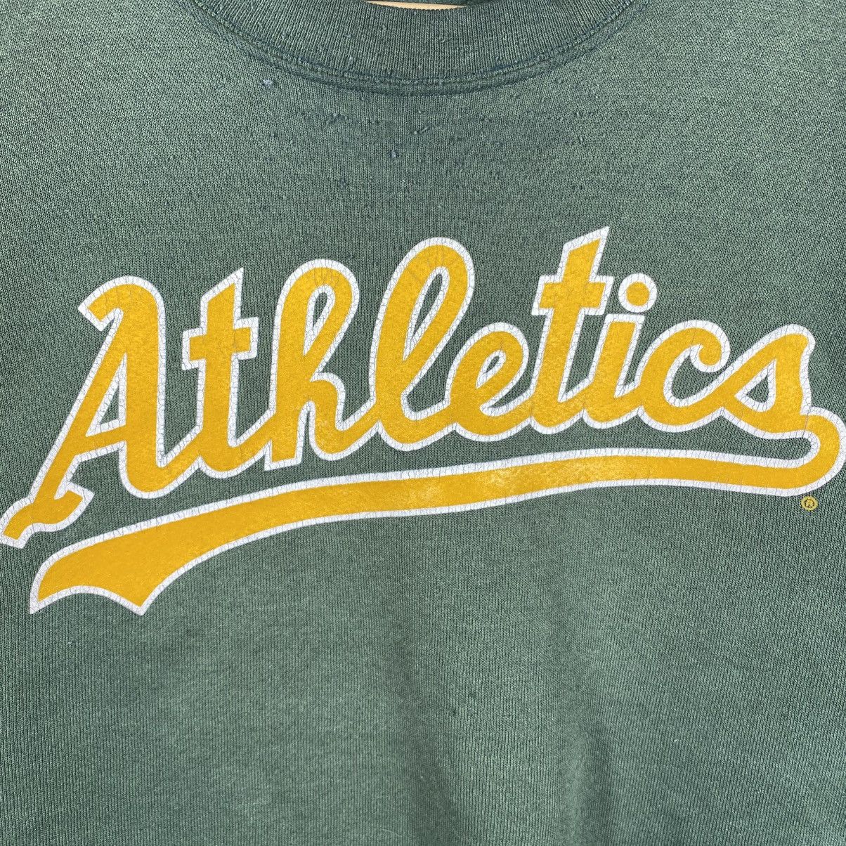 MLB Vintage 90's Mlb ATHLETICS Baseball Team Faded Sweatshirt Size US M / EU 48-50 / 2 - 2 Thumbnail