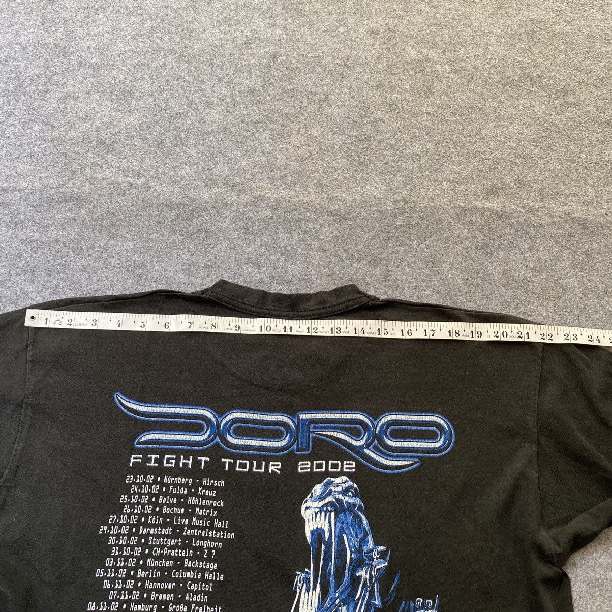 Band Tees Vintage Doro 2002 Fight Tour long-sleeve T shirt in black Size US XL / EU 56 / 4 - 9 Thumbnail