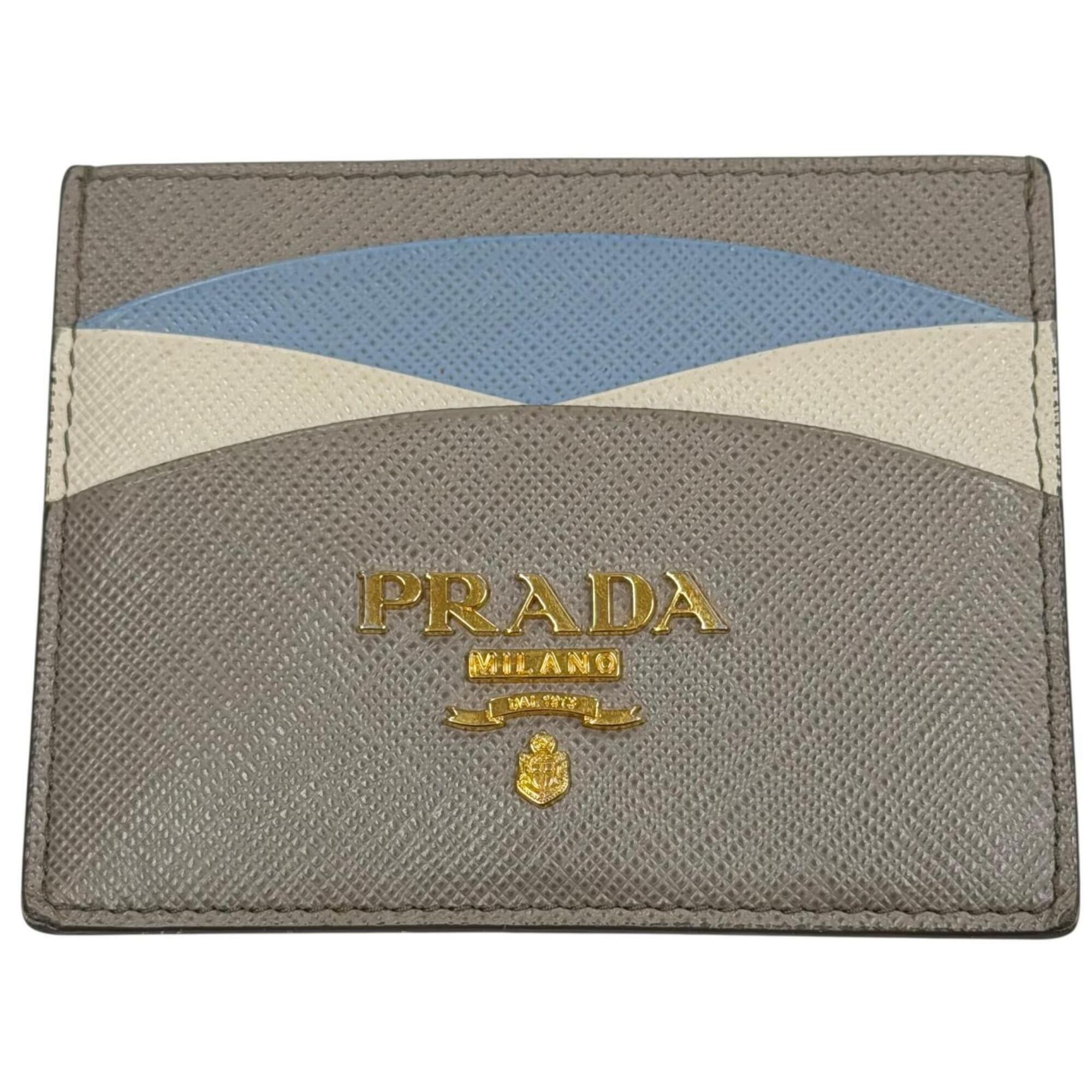 Prada PRADA 1MC025 Saffiano Leather Metal Logo Pass Case/Card Holder - Multi-colored, Made in Italy, Women's Size ONE SIZE - 1 Thumbnail