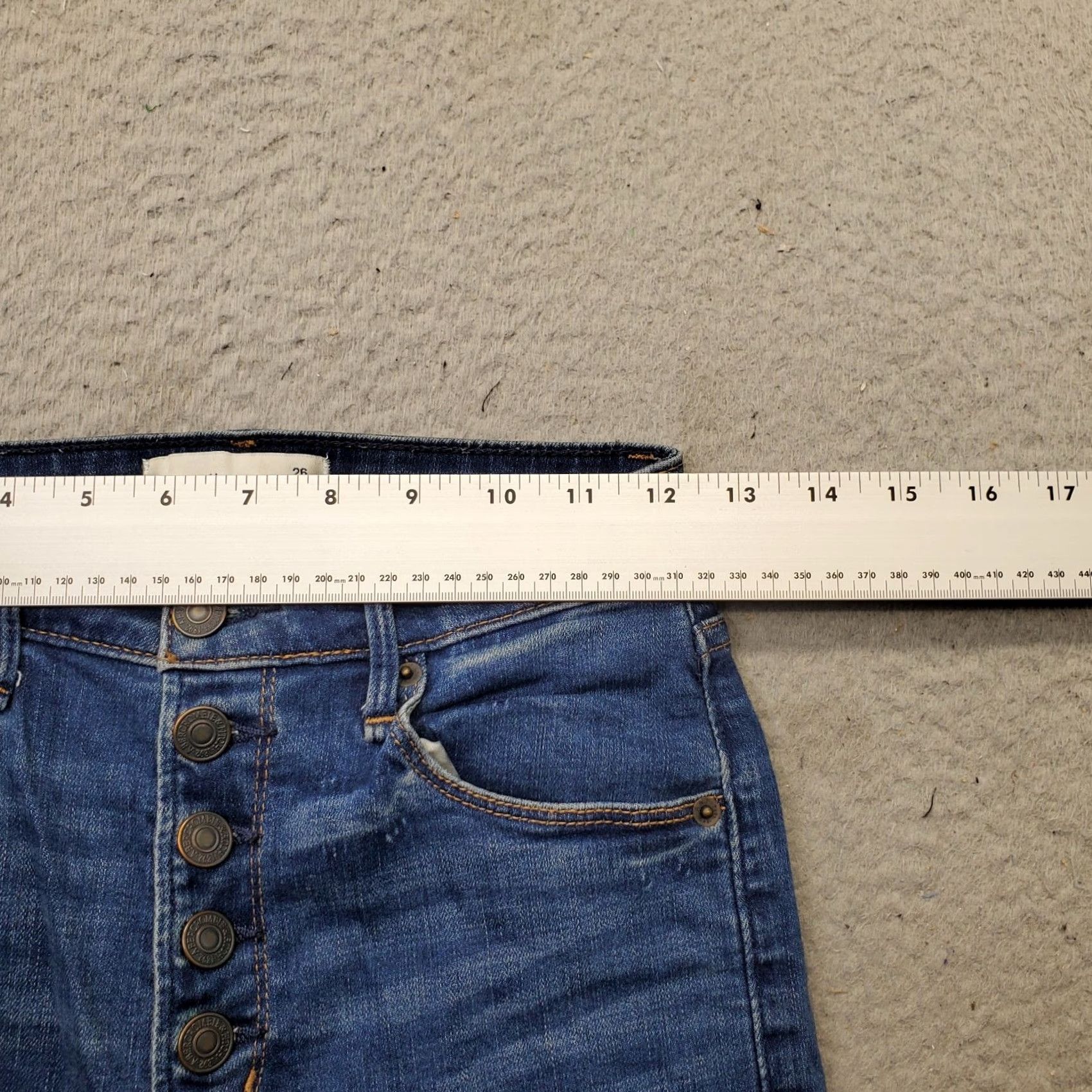 Abercrombie & Fitch Abercrombie & Fitch Jeans Womens 26/2 Blue Distressed High Rise Super Skinny Leg Size 26/2 Womens Distressed High Rise Jeans Size 26" / US 2 / IT 38 - 7 Thumbnail