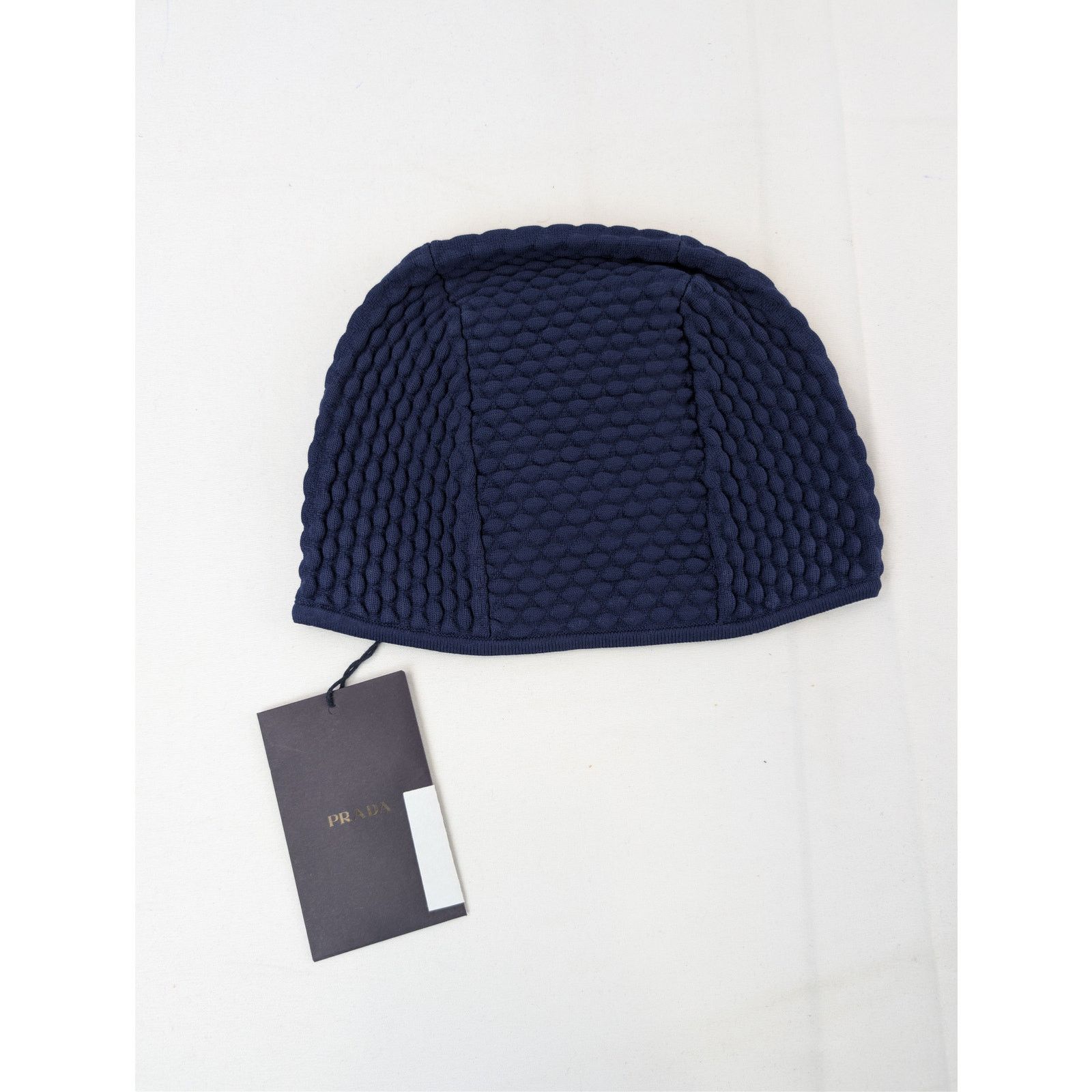 Prada o1rshd1 Size: M / Triangle Knitted Beanie Cap / Hat in Blue Size ONE SIZE - 4 Thumbnail