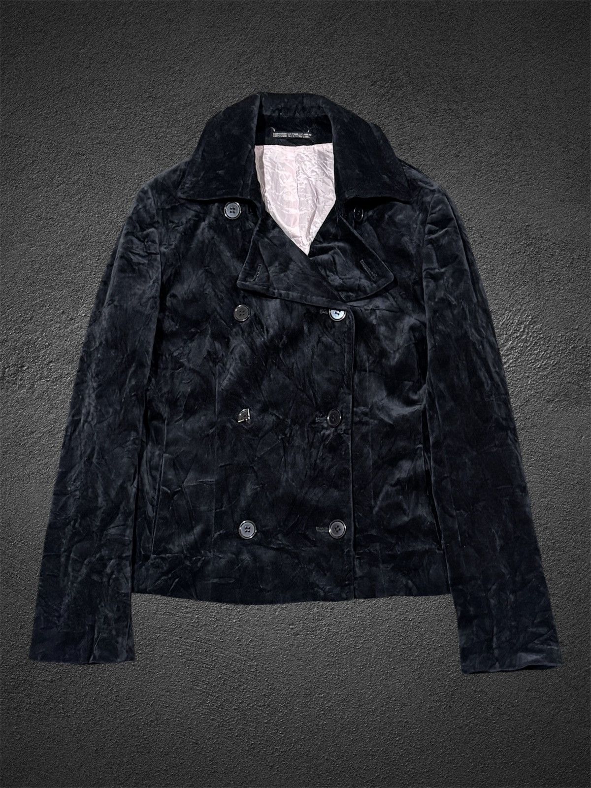 Yohji Yamamoto Yohji Yamamoto Ined Double Breasted Velvet Jacket Size M / US 6-8 / IT 42-44 - 2 Thumbnail