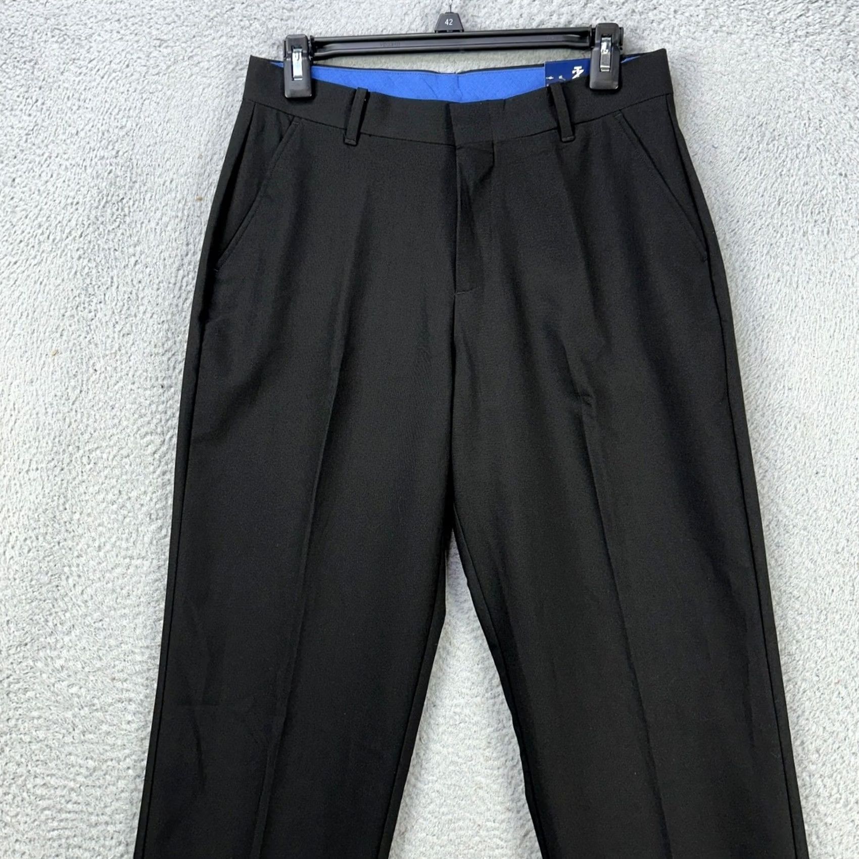 Izod VINTAGE Izod Pants Trouser Womens 18 Black Devant Plat Extensible Flat Front Stretch NEW Size 40" / US 18 - 4 Thumbnail
