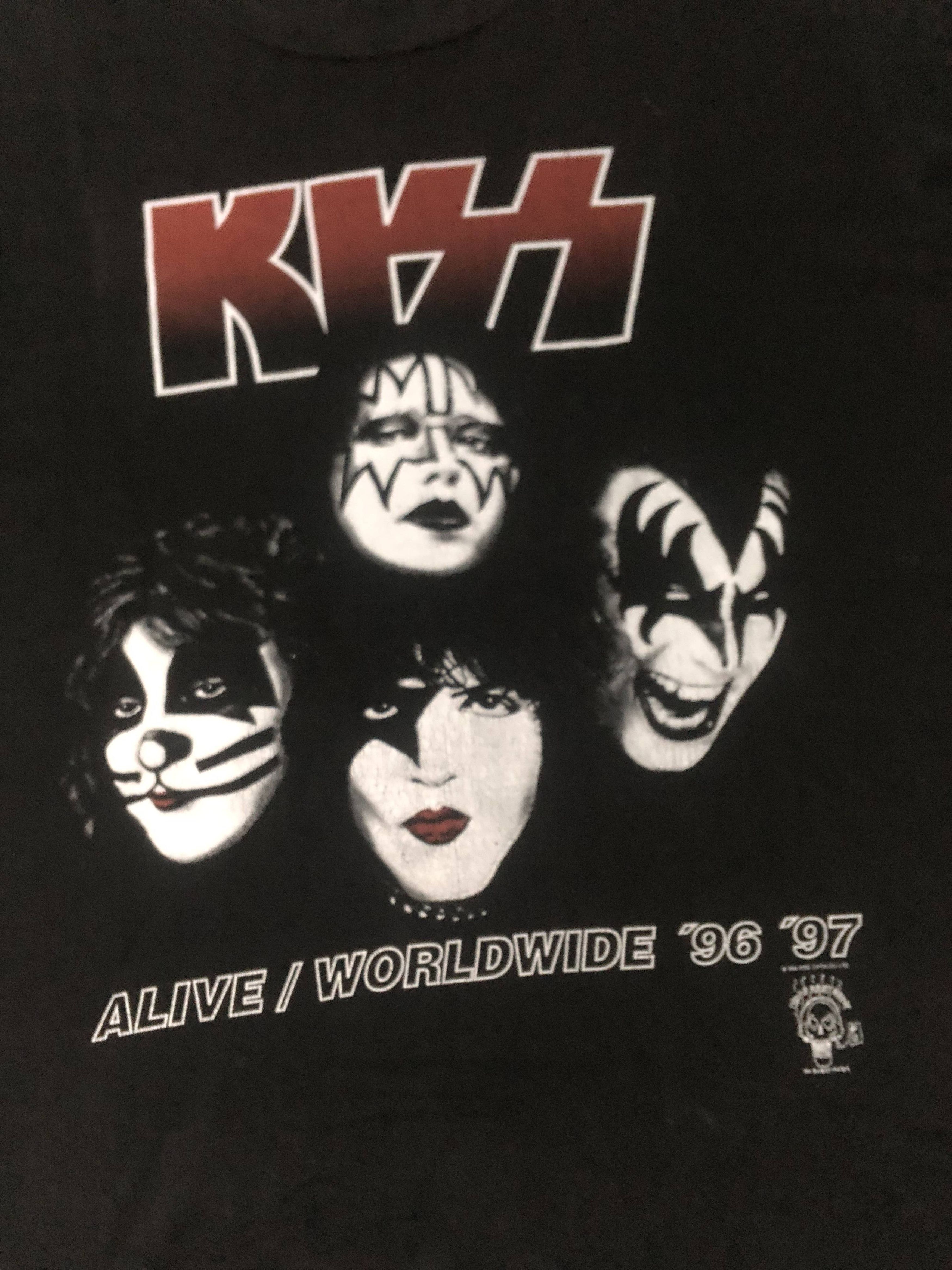 KISS Vintage Kiss Alive Tour 1996 Shirt Metallica AC DC Size US XL / EU 56 / 4 - 6 Thumbnail
