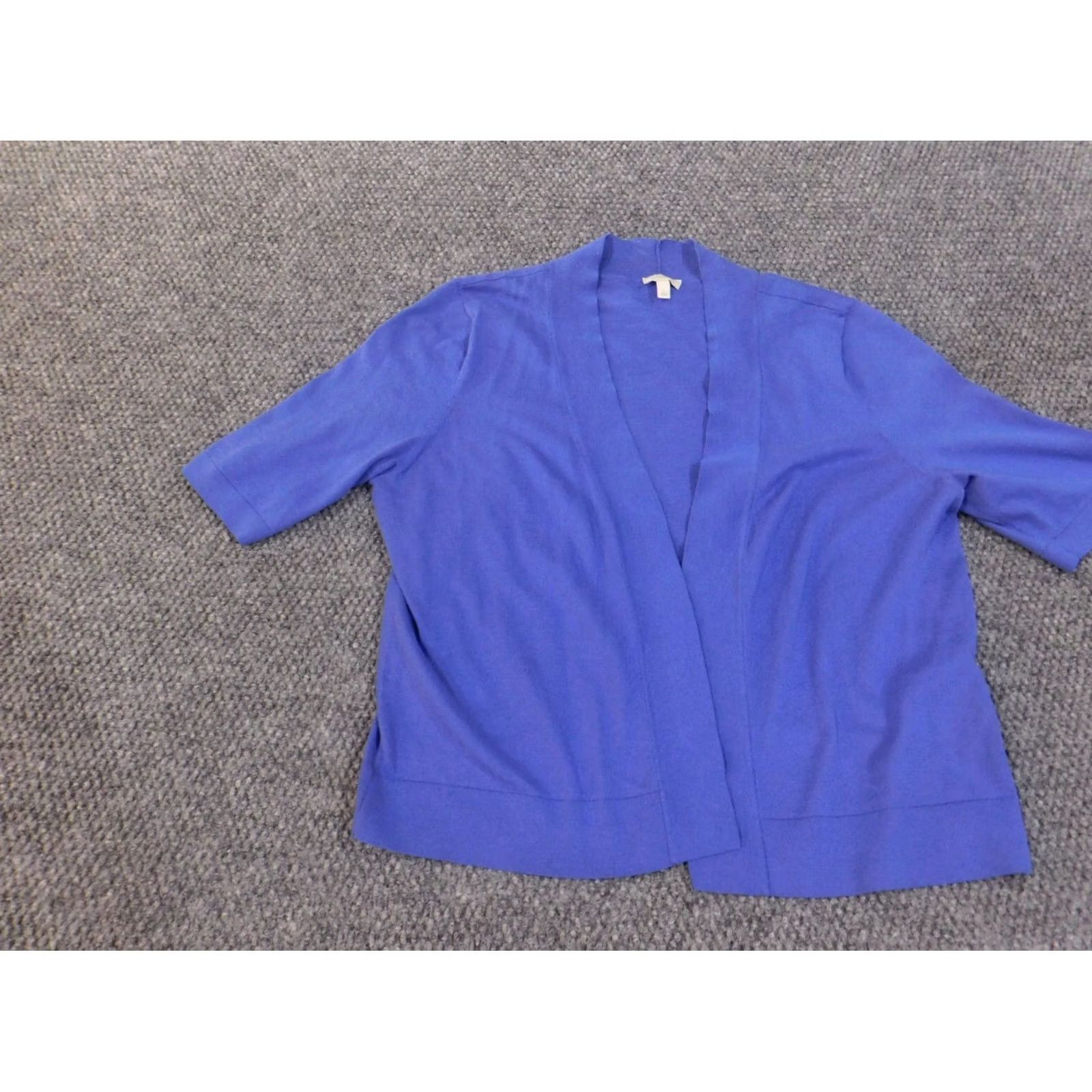 Talbots Talbots Sweater Cardigan L Women Purple Cotton Open Knit V-Neck Pullover Long Sleeve Modern Size L / US 10 / IT 46 - 3 Thumbnail