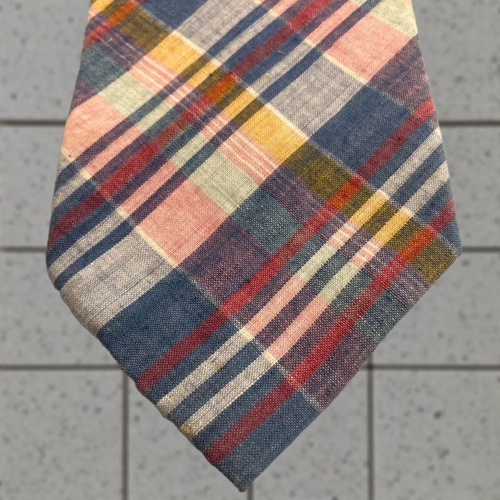Jos. A. Bank VINTAGE Jos. A Bank Collect Cotton Hand-Made USA Plaid Tie Texture Vtg Necktie 4x58" Cap Size ONE SIZE - 1 Thumbnail