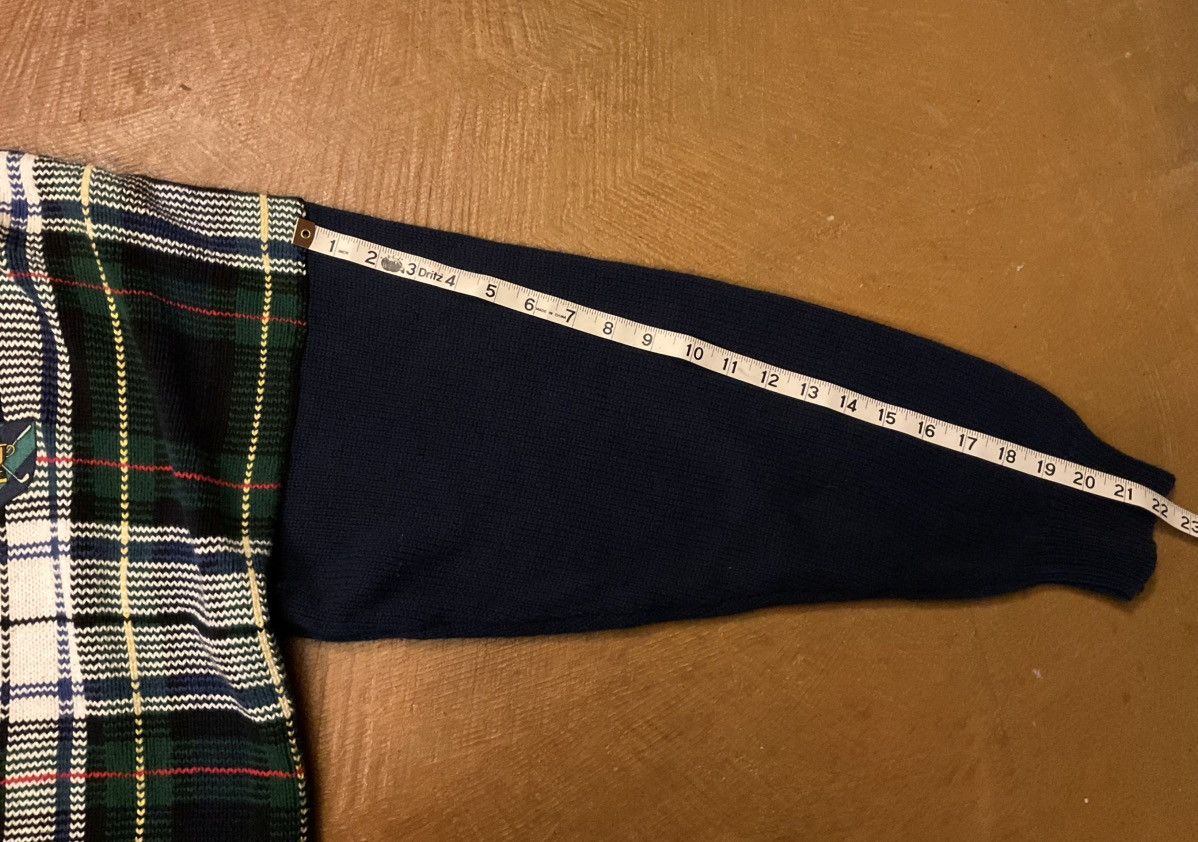 John Ashford John Ashford Men's Blue and Green Plaid Crewneck Sweater Size US XL / EU 56 / 4 - 5 Thumbnail