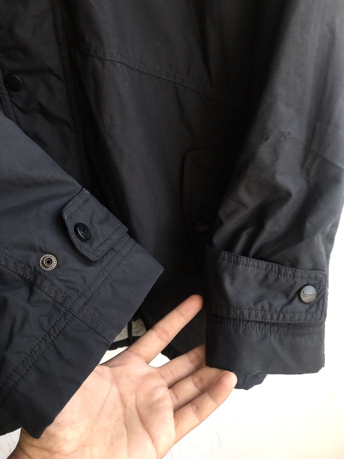 Nike × Vintage Vintage 90s Nike big logo hooded jacket Size US M / EU 48-50 / 2 - 7 Thumbnail