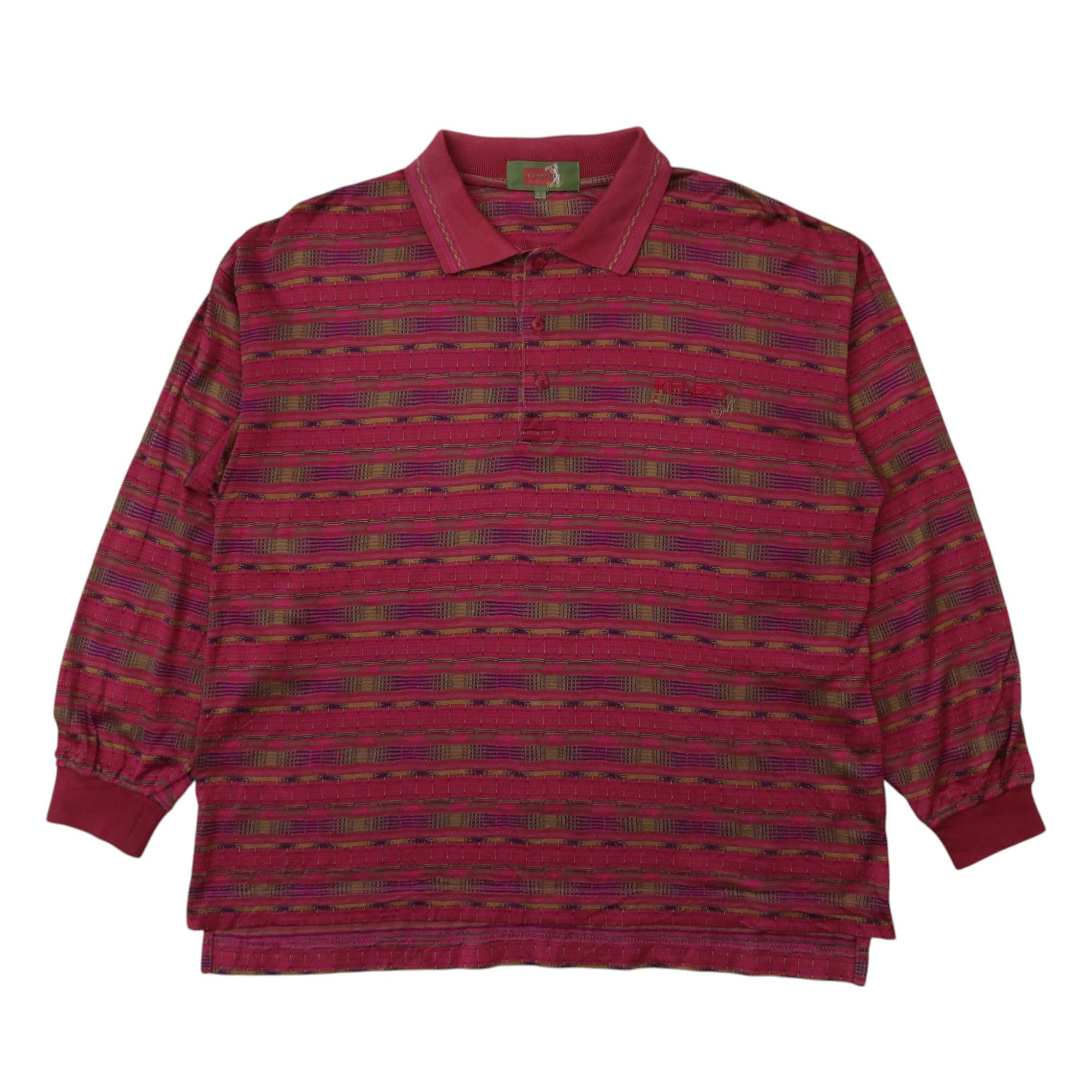 Kenzo 90s Kenzo Golf Psychedelic Ethnic Patterned Polo Shirt Size US M / EU 48-50 / 2 - 1 Thumbnail