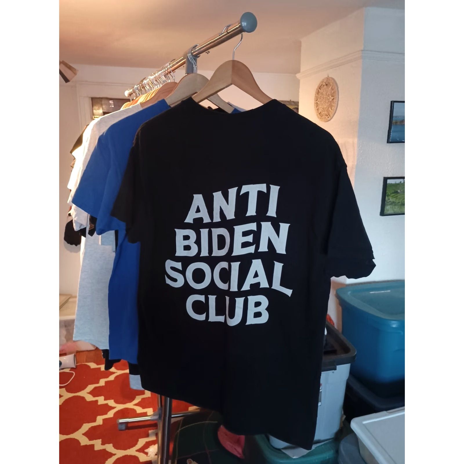 Gildan Funny T-shirt Anti-Biden Social Club USA Theme Hype Wear Gildan Black Size L Mens T-Shirt President Trump USA Shirt Size US L / EU 52-54 / 3 - 3 Thumbnail