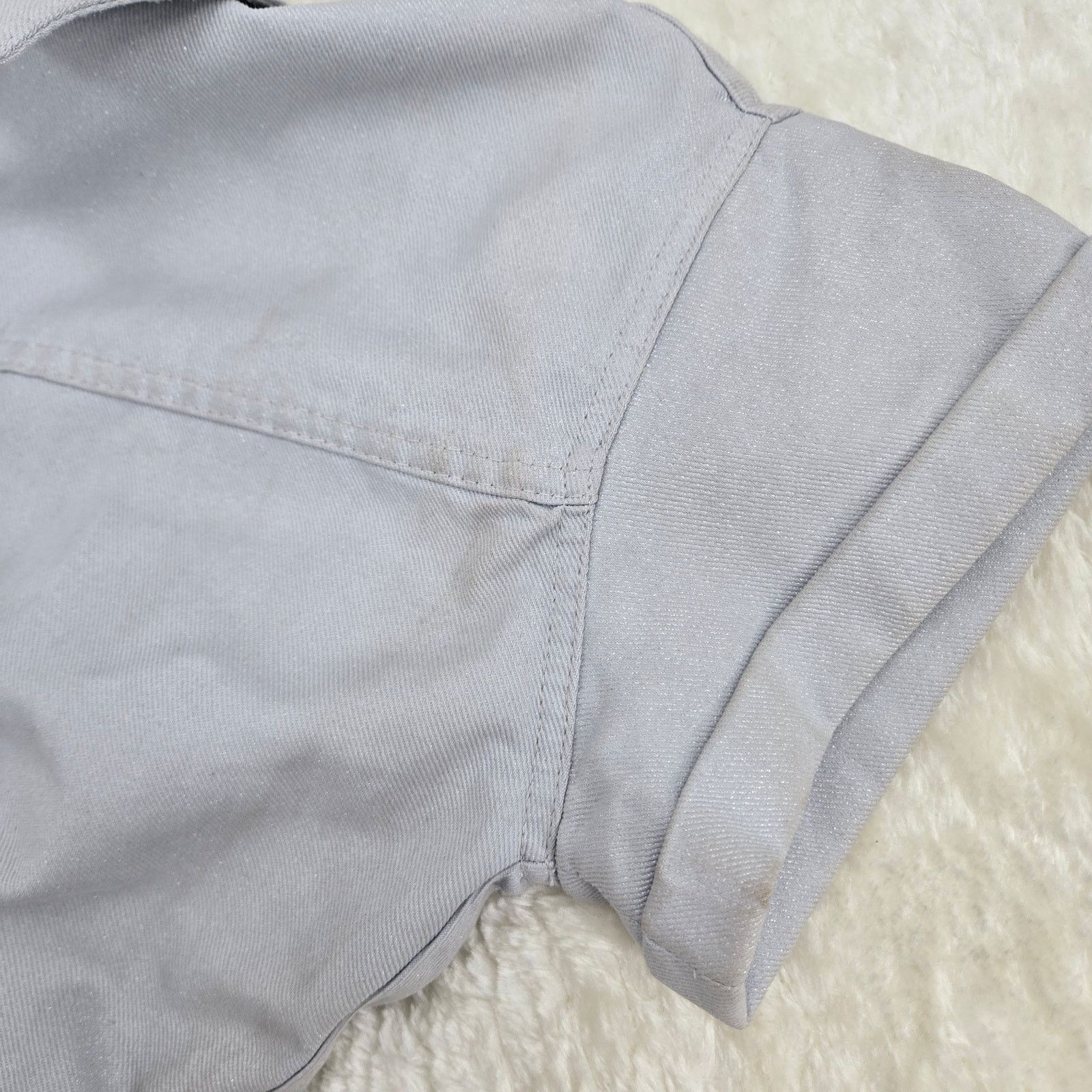 Zara NWT Zara Collared Denim Metallic Blue/Silver Romper Size M Size 30" / US 8 / IT 44 - 14 Thumbnail
