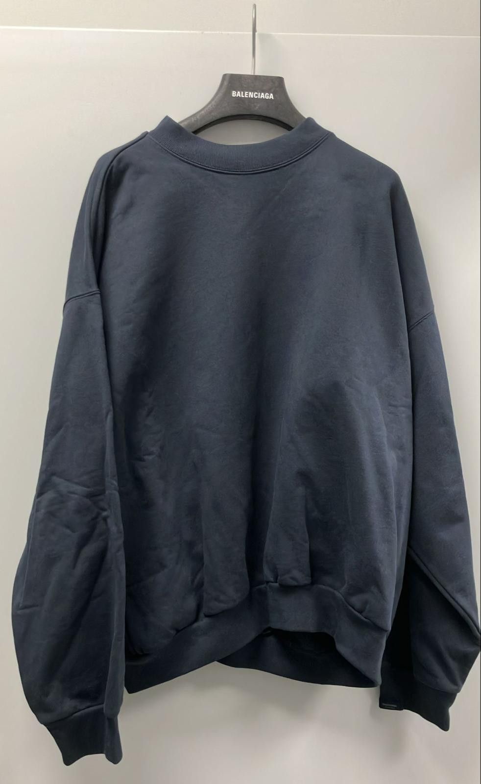 Balenciaga o1la1rc1a0425 Crewneck Heavy Molleton Sweater in Black Size US L / EU 52-54 / 3 - 1 Thumbnail