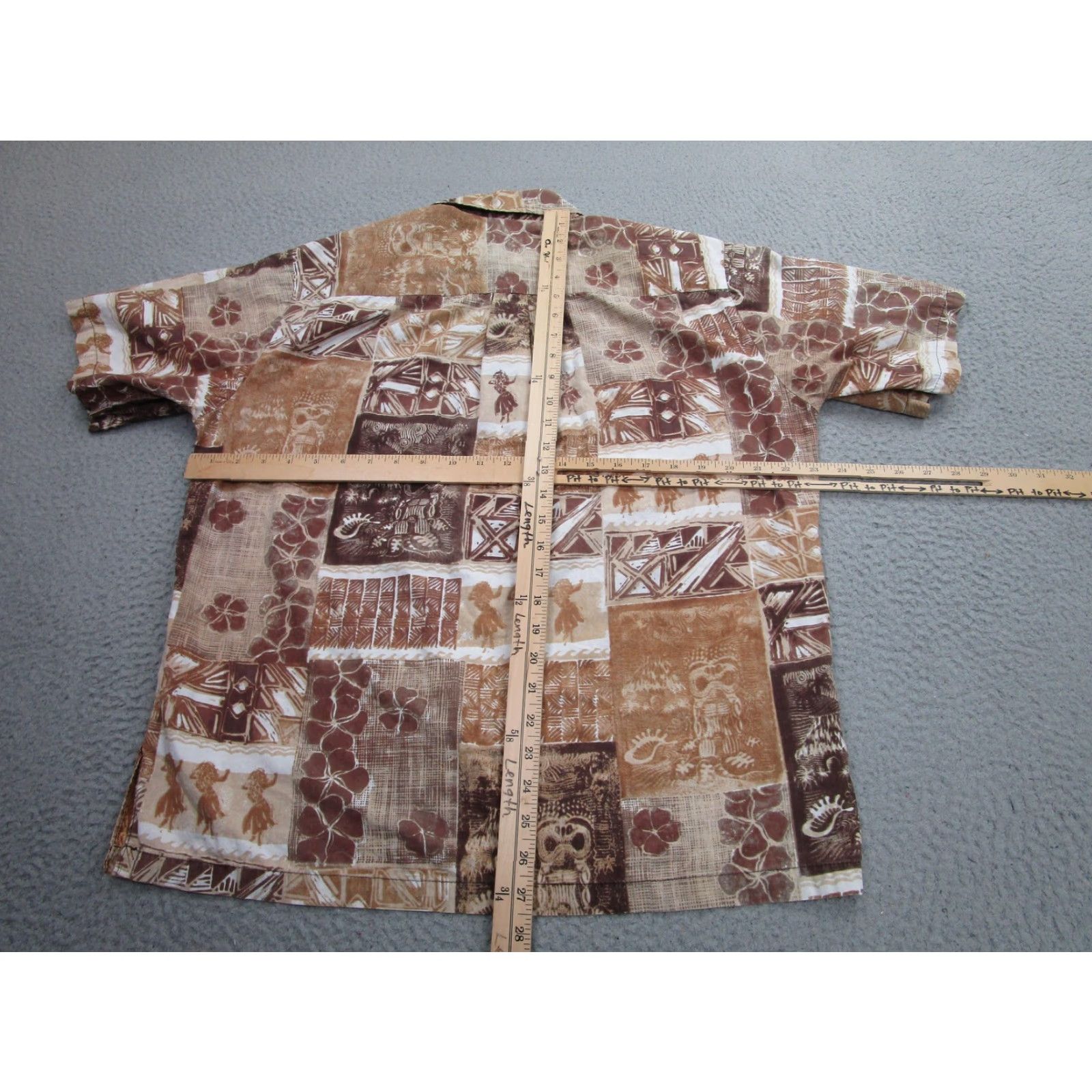 ALOHAS Cooke Street Shirt Mens Large Hawaiian Aloha Tiki Print Short Sleeve Button Up Size US XL / EU 56 / 4 - 5 Thumbnail