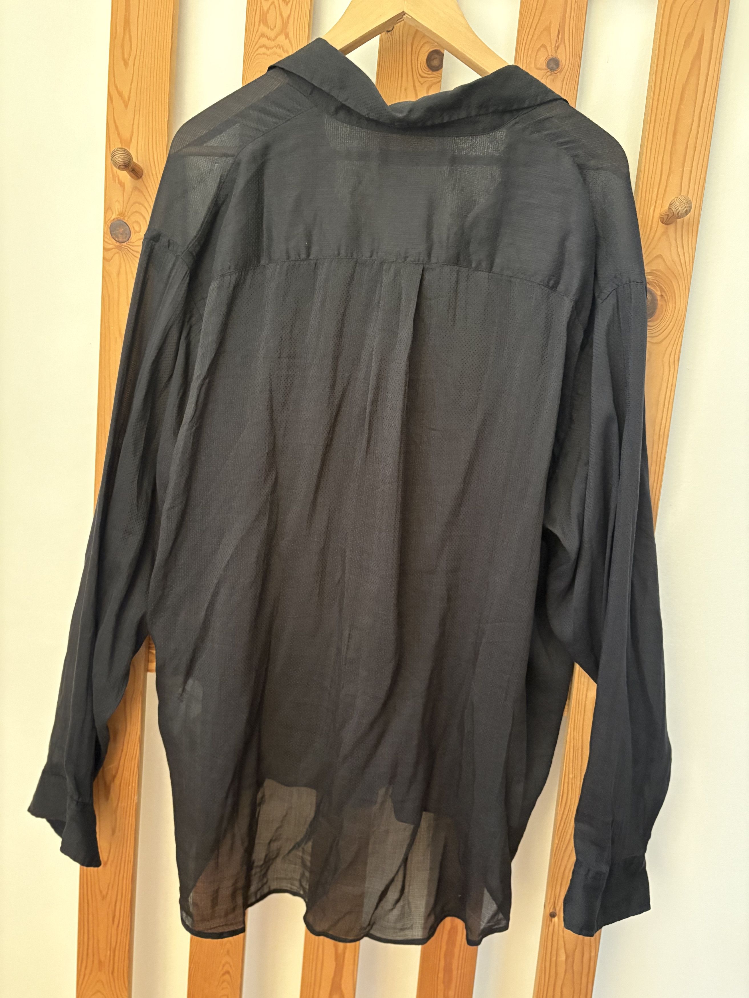 Our Legacy × Stussy Black sheer cotton shirt Size US M / EU 48-50 / 2 - 2 Thumbnail