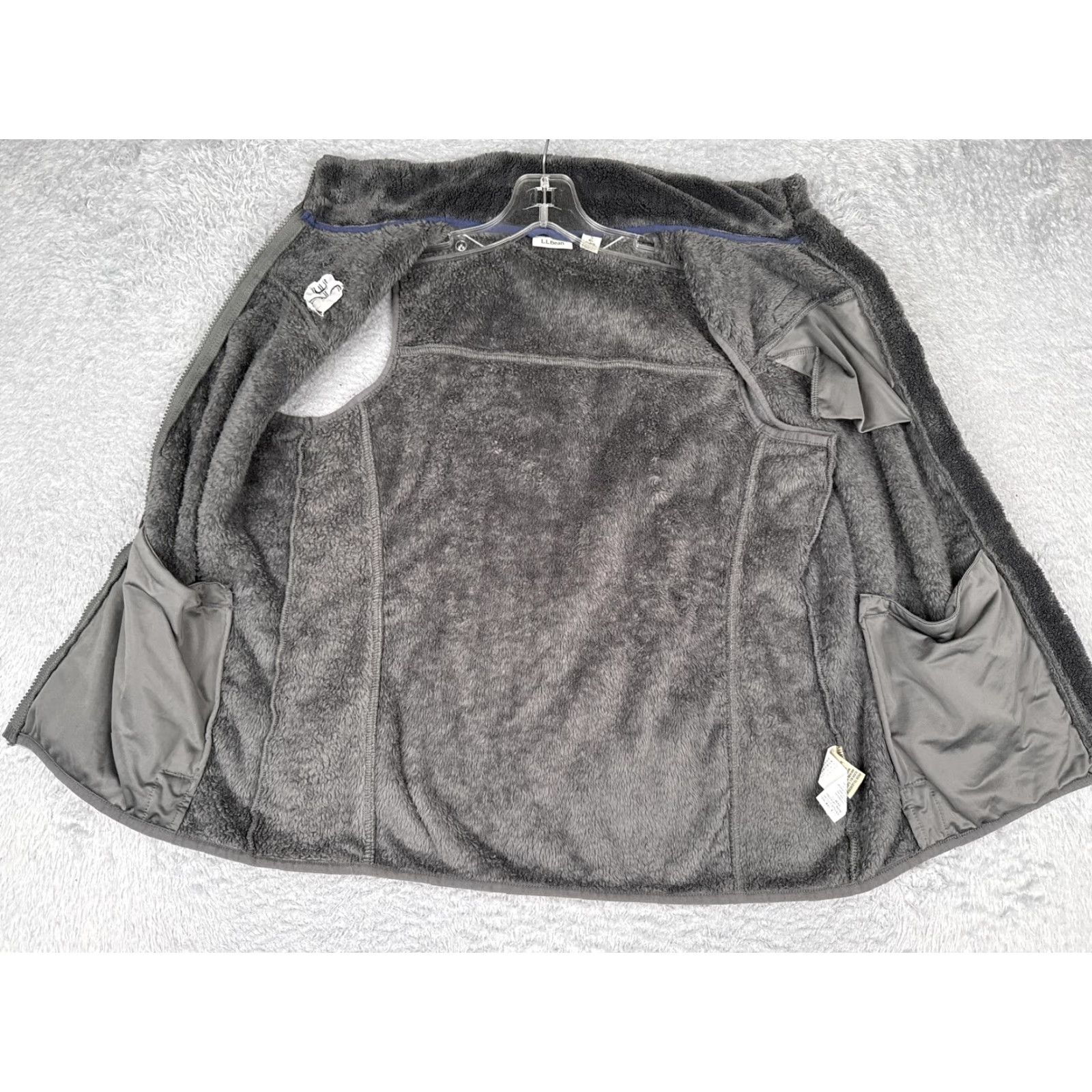Vintage L.L.Bean Vest Women Small Gray Full Zip Chest Pocket Outdoor Hiking Warm Satin? (Note: The input preserved? No extra) Size S / US 4 / IT 40 - 2 Thumbnail
