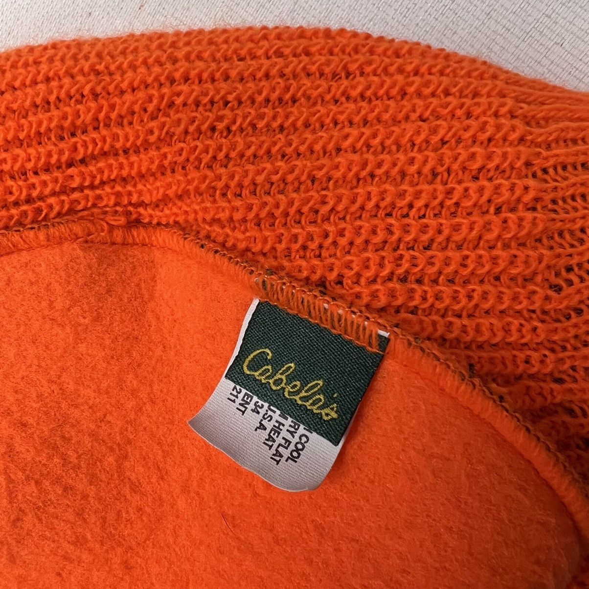 Cabelas × Vintage VTG Cabelas Ski Mask Camouflage Hunting Fleece Knit Orange Size ONE SIZE - 12 Thumbnail