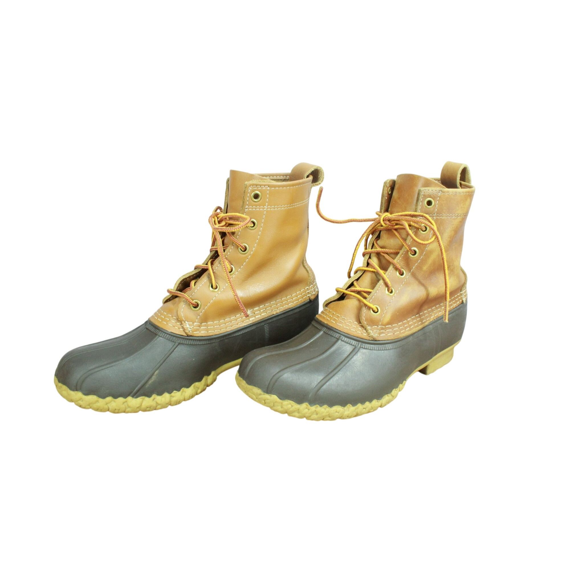 L.L. Bean × Leather LL Bean Women's Leather Unlined Ankle Duck Boots Size 9 M Size US 9 / IT 39 - 2 Thumbnail