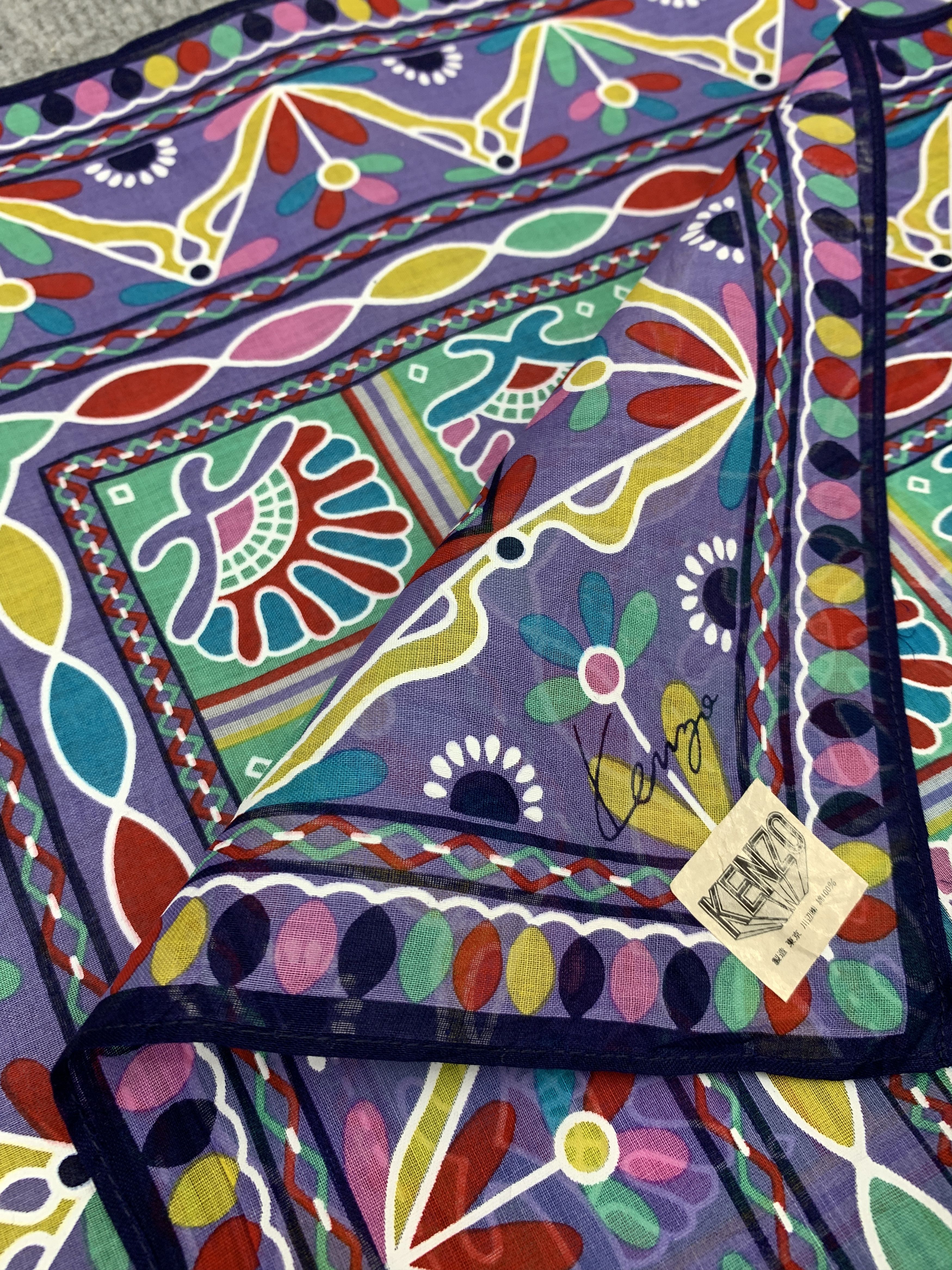Kenzo × Vintage Vintage Kenzo Handkerchief/Neckerchief - HKA988 Size ONE SIZE - 6 Thumbnail