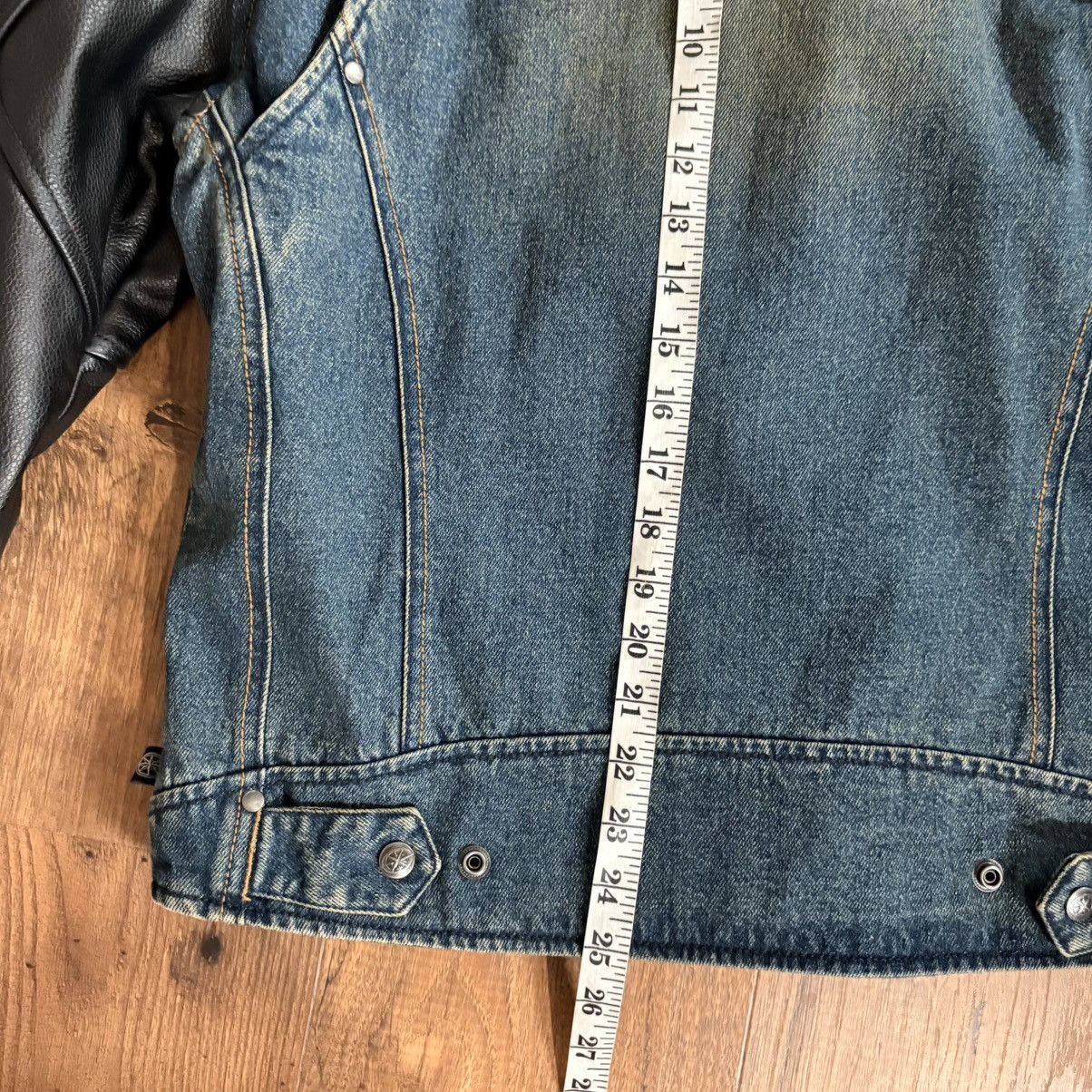 Yamaha Yamaha star vintage leather/denim motorcycle jacket Size US M / EU 48-50 / 2 - 8 Thumbnail
