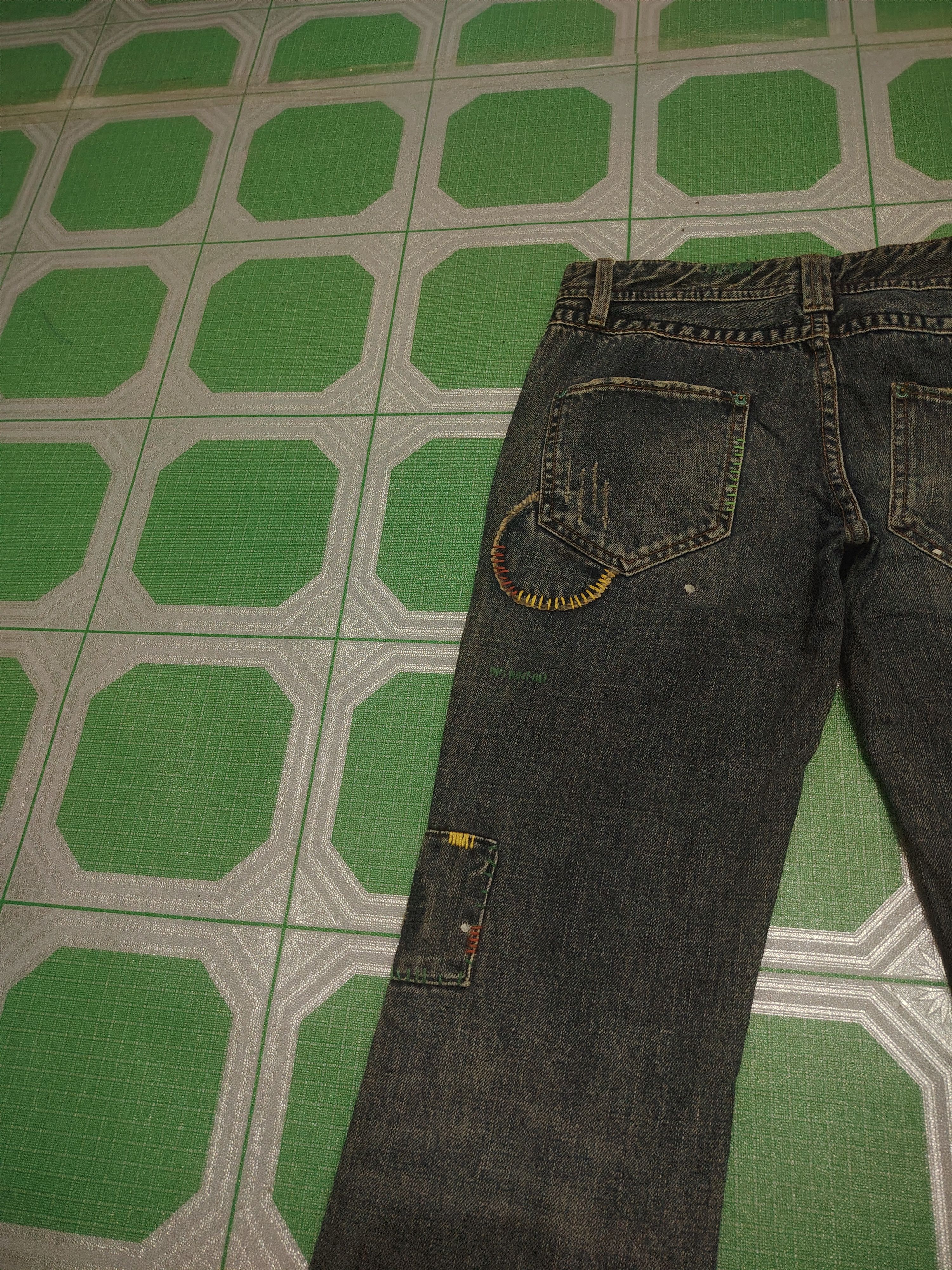 Who Decides War Japanese Back Number Patchwork Boro Flared Jeans Distressed Size US 30 / EU 46 - 17 Thumbnail