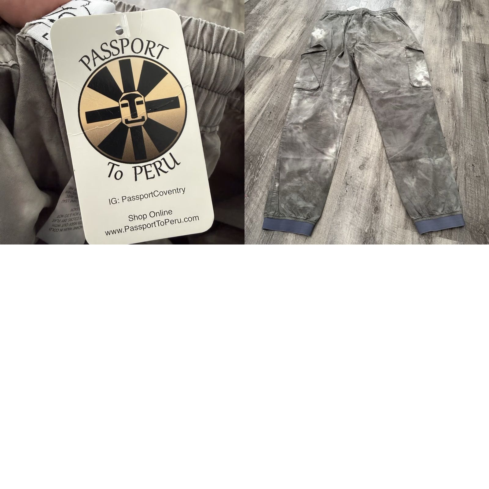 Kuwalla Tee Kuwalla Tee Tie Dye Cargo Pants Mens Large Camo Green Cotton Elastic Waist NEW Size US 33 - 8 Thumbnail