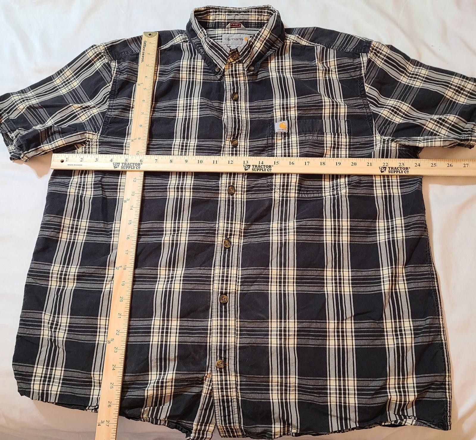 Carhartt Carhartt Short Sleeve Shirt Mens Size XL Plaid Relaxed Size US XL / EU 56 / 4 - 3 Thumbnail