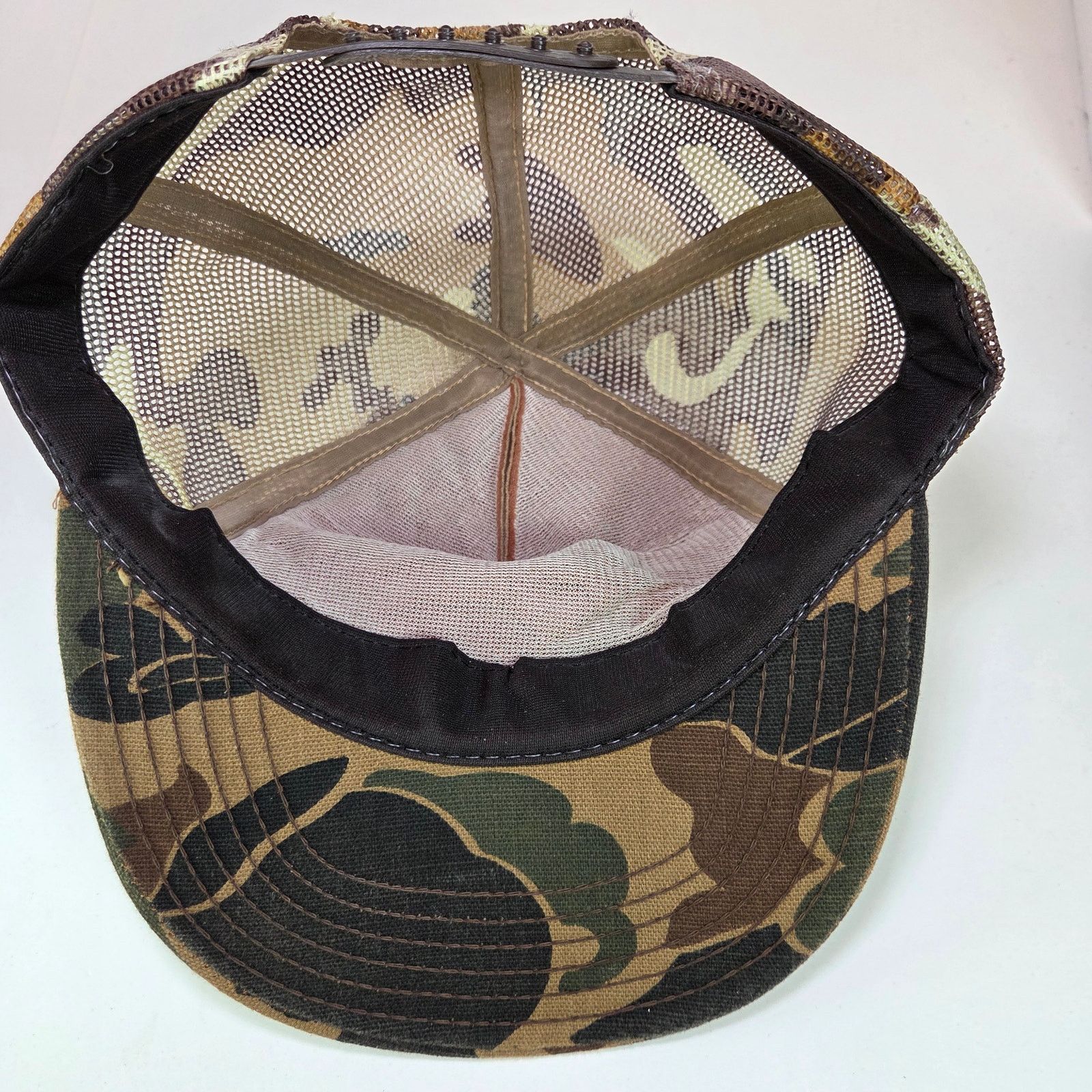 Other Vintage Log Cabin Store Camo Mesh Trucker Hat Semco USA Size ONE SIZE - 6 Thumbnail