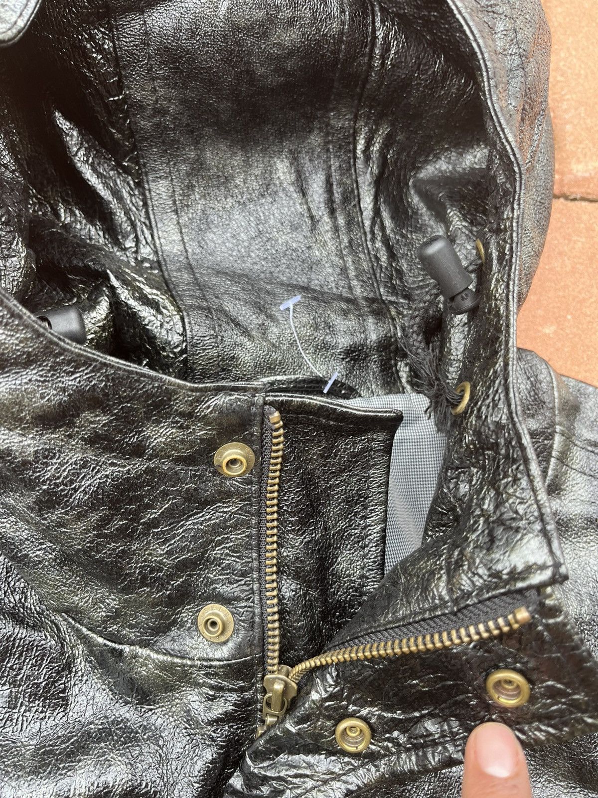 Tornado Mart vintage tornado mart Long Trench leather Jacket parkan Size US L / EU 52-54 / 3 - 4 Thumbnail