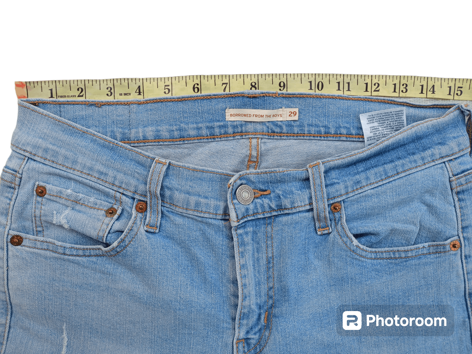 Levi's Levi's Borrowed from The Boys Light Blue Distressed Denim Size 30" / US 8 / IT 44 - 19 Thumbnail