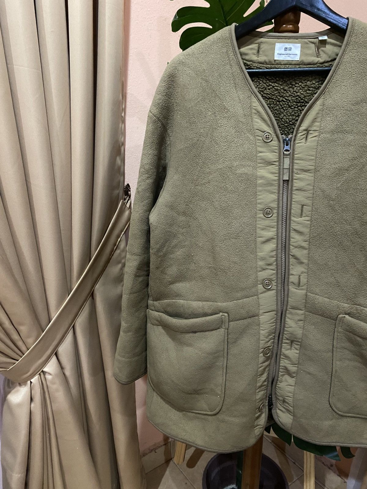 Engineered Garments × Uniqlo UNIQLO x Engineered Garments Olive Green Fleece Liner Jacket Size US M / EU 48-50 / 2 - 6 Thumbnail