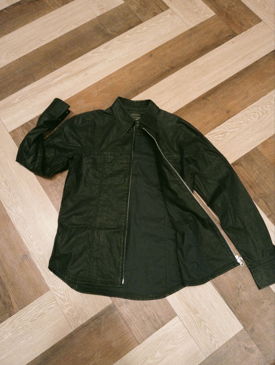 Nicole Club NICOLE CLUB JAPAN WAXED ZIPPER SHIRT - SIZE 48 Size US M / EU 48-50 / 2 - 10 Thumbnail