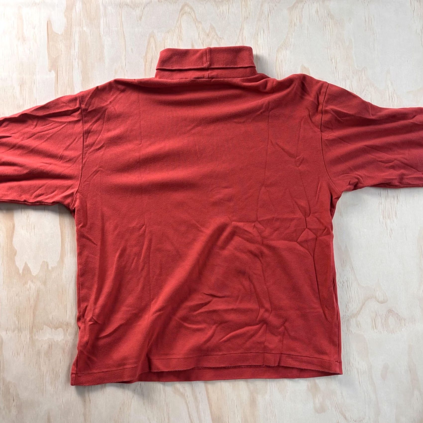 Gap VINTAGE Gap Shirt Mens Large Red Turtleneck Long Sleeve Solid Basic Casual Top Pullover Size US L / EU 52-54 / 3 - 3 Thumbnail