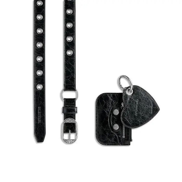 Balenciaga o1bcso1str0226 Size: 95 / Le Cagole Charms Belt In Black Size 38 - 3 Thumbnail