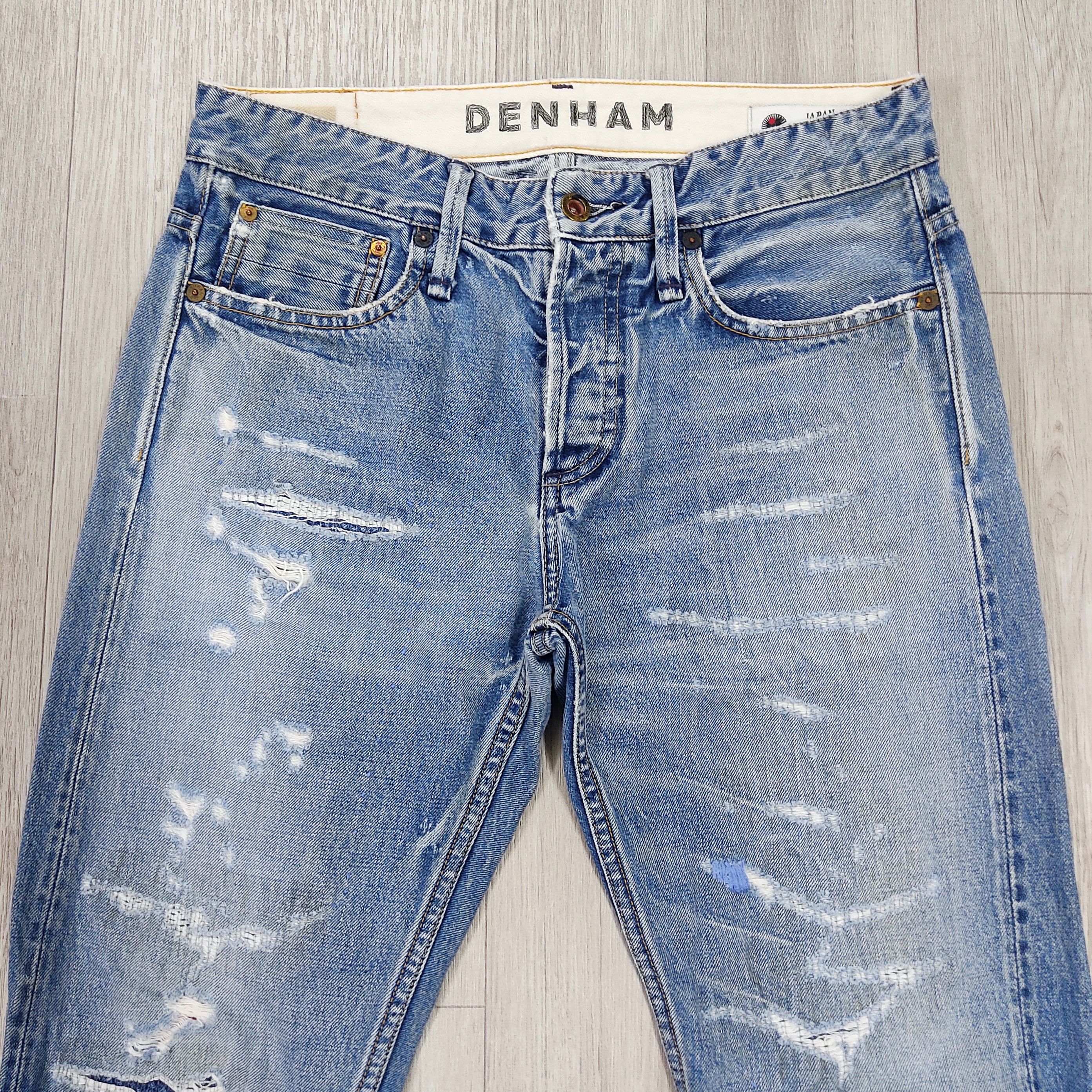 DENHAM DENHAM Razor Slim Japan Artisan Distressed Jeans Size US 30 / EU 46 - 3 Thumbnail