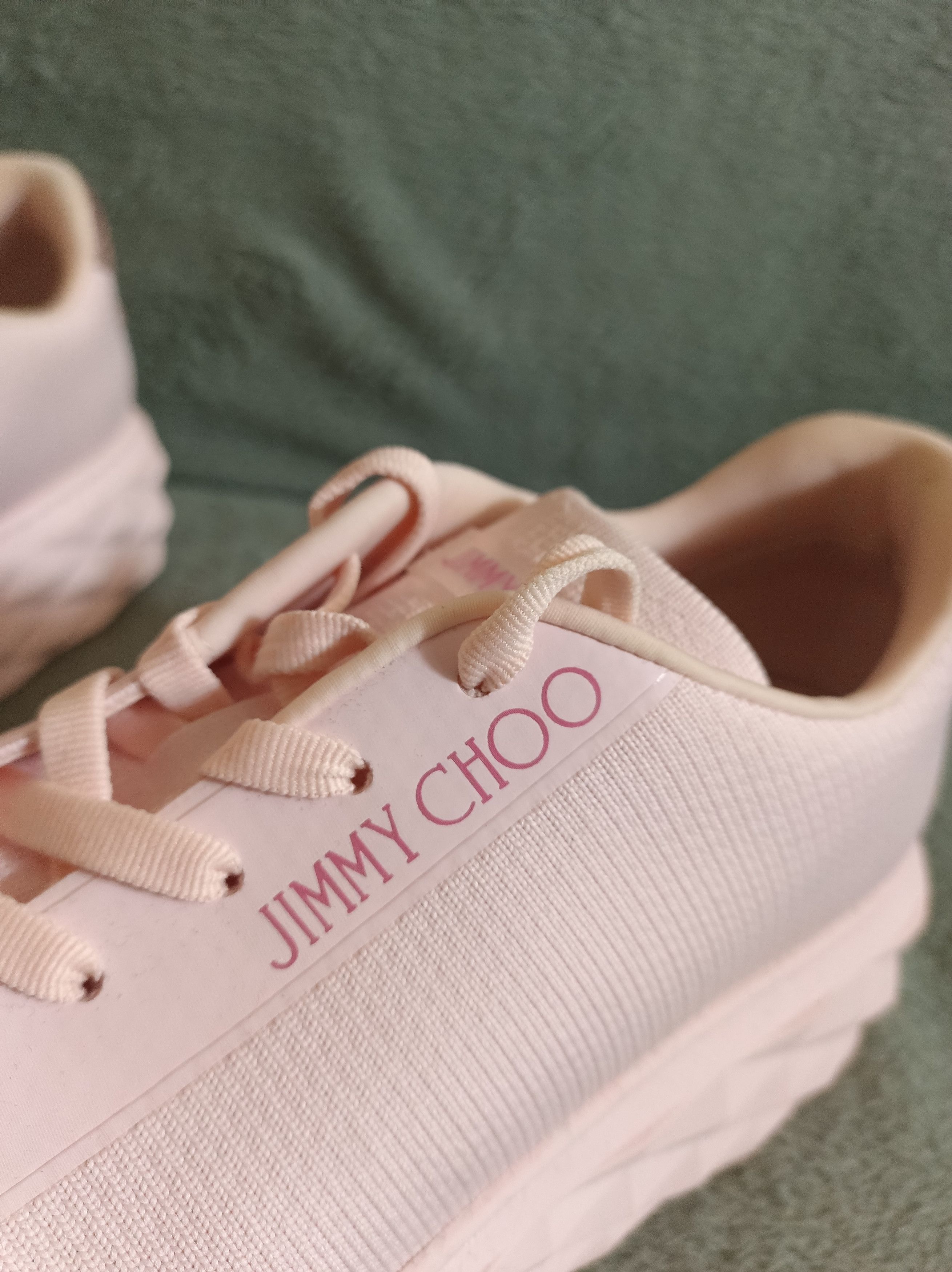 Jimmy Choo Jimmy Choo Pink Diamond Fabric Low Top Sneakers EU40 Size US 10 / IT 40 - 4 Thumbnail