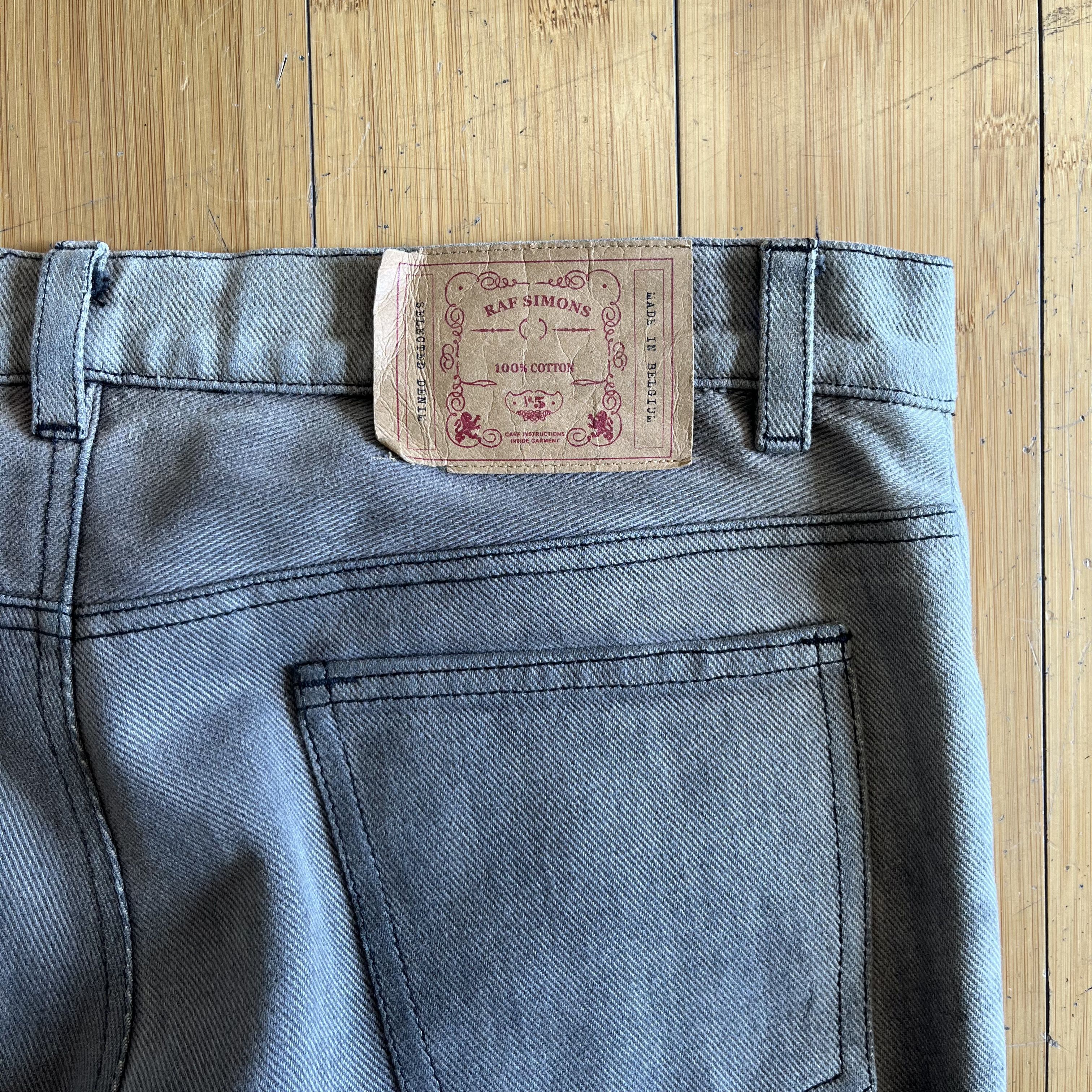 Raf Simons Raf Simons AW 03'-04' Grey Wash Denim Jeans Size US 32 / EU 48 - 7 Thumbnail