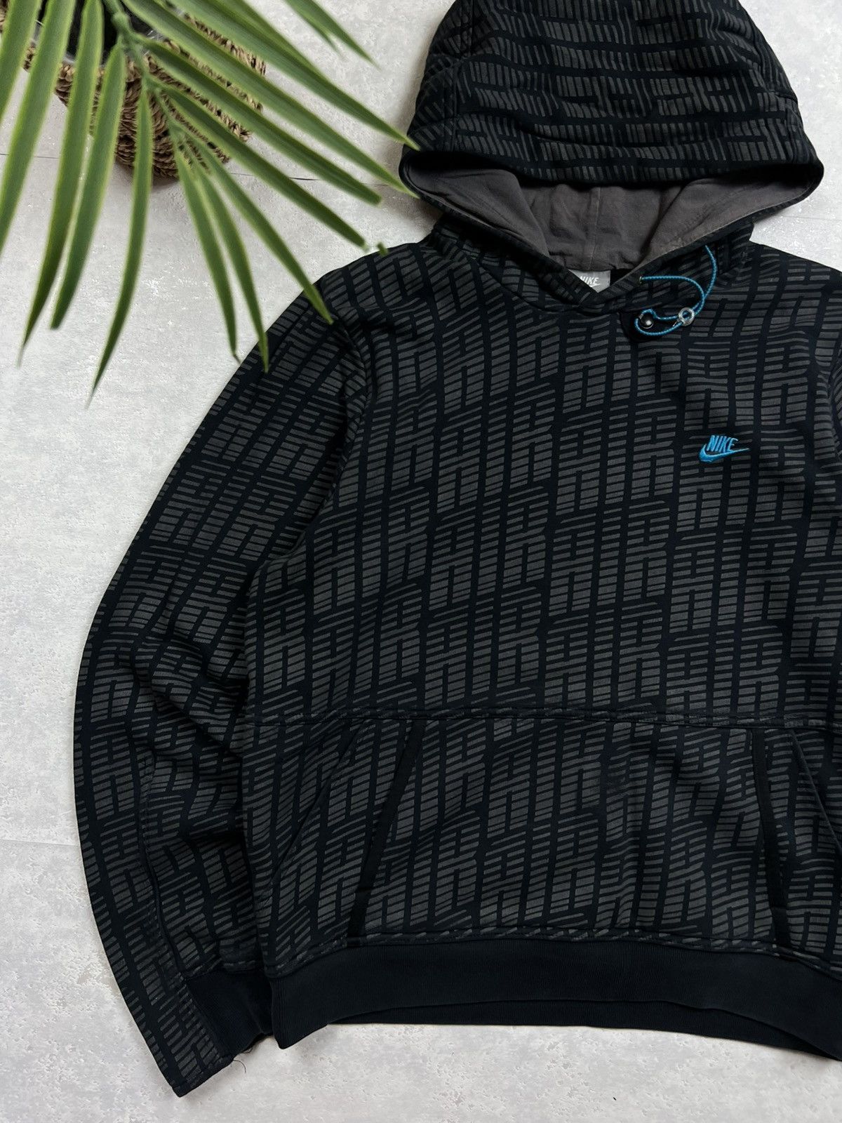 Nike 00s Nike Air Vintage Y2K Drill Oversized Retro Hoodie Size US S / EU 44-46 / 1 - 2 Thumbnail