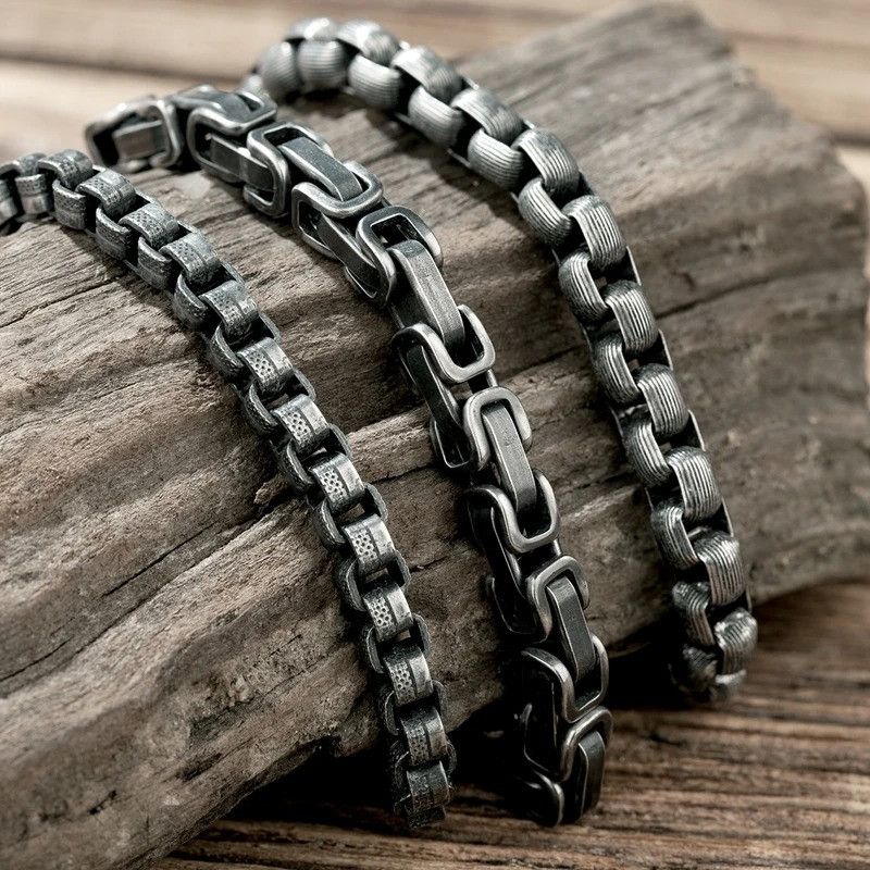 Other Curb Chain Link Bracelet Stainless Steel Punk Gift For Him Size ONE SIZE - 3 Thumbnail