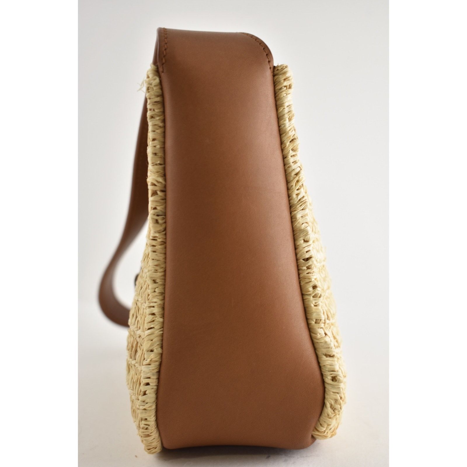 Yves Saint Laurent Saint Laurent Baby Le 5 A 7 Raffia YSL Hobo Bucket Bag Size ONE SIZE - 14 Thumbnail
