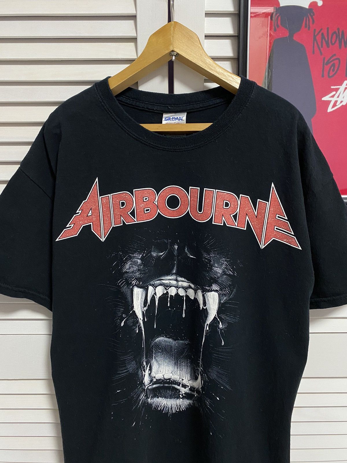 Band Tees Vintage 00s T-Shirt Airbourne The Black Dog Graphic Size US M / EU 48-50 / 2 - 2 Thumbnail