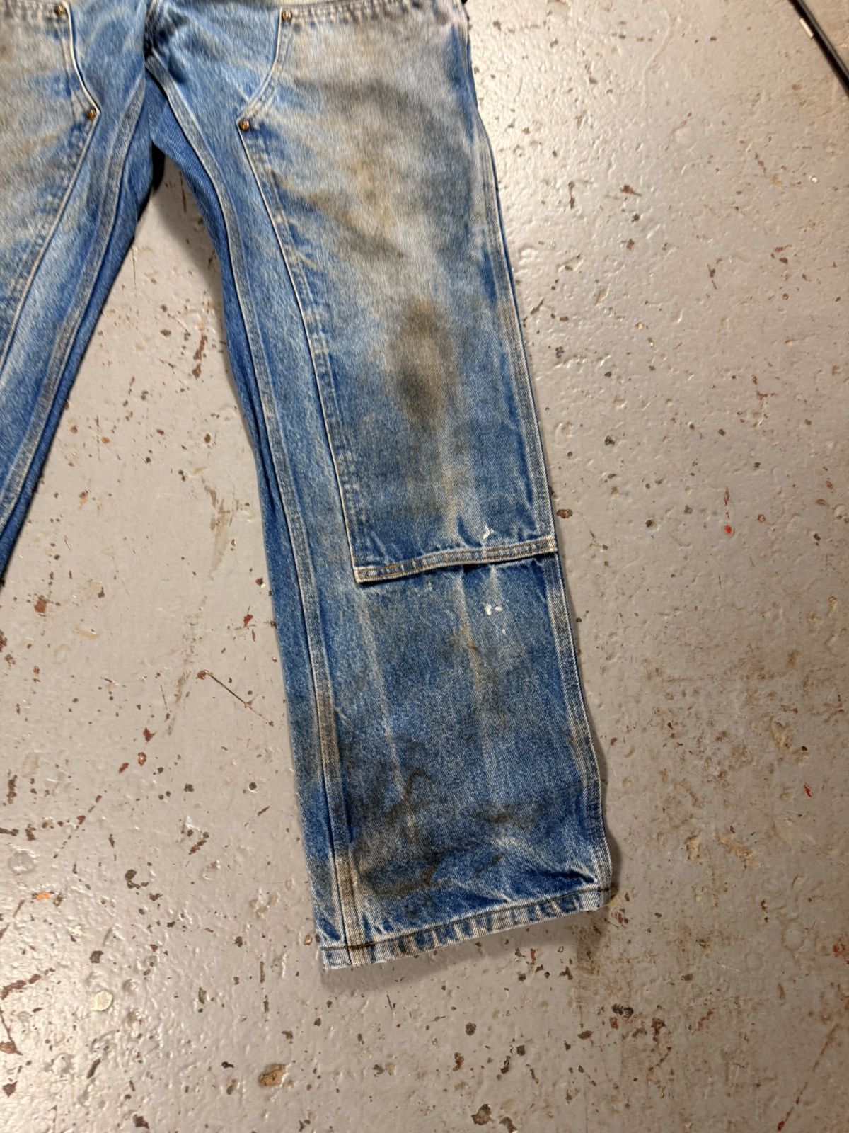 Carhartt Insane Distressed Carhartt Denim Double Knee Carpenter Pants Size US 30 / EU 46 - 2 Thumbnail