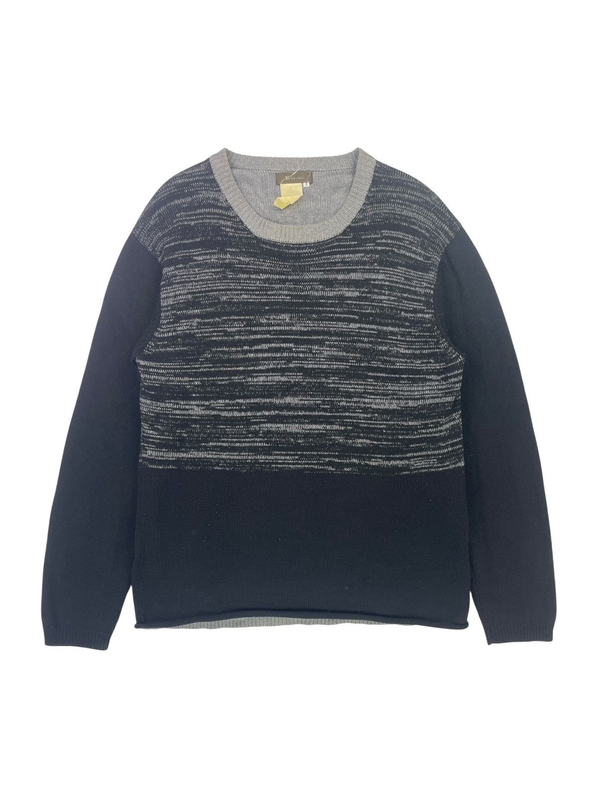 Y's for Men 1990's Distressed Double Layer Knit Sweatshirt Sweater Size US L / EU 52-54 / 3 - 1 Thumbnail