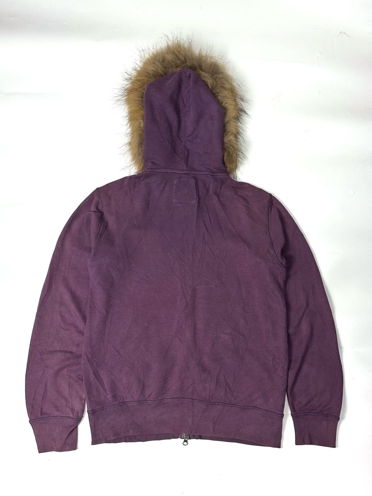 Japanese Brand Fur hoodie LWS Grape faded Size US M / EU 48-50 / 2 - 2 Thumbnail