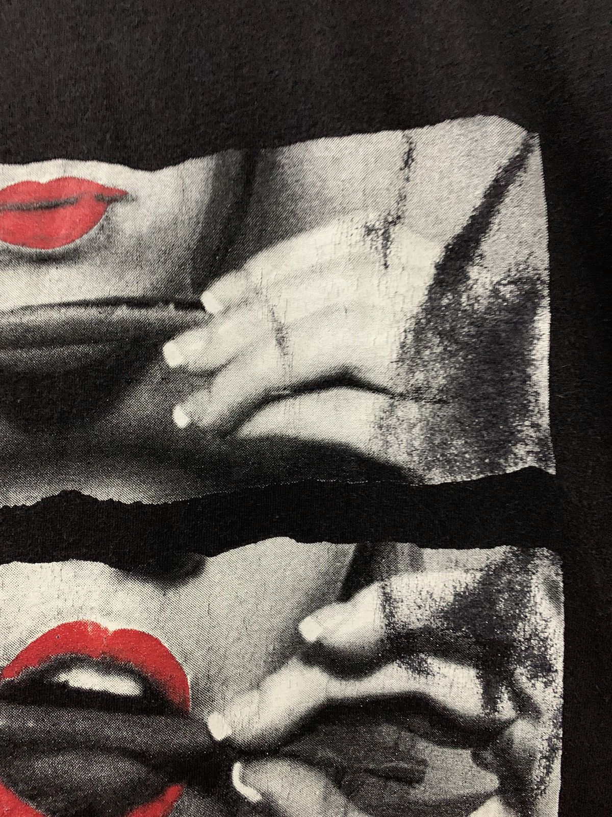 Alstyle × Vintage Distressed Women Roll Lick Smoke Blunt Weed Printed Size US XL / EU 56 / 4 - 4 Thumbnail