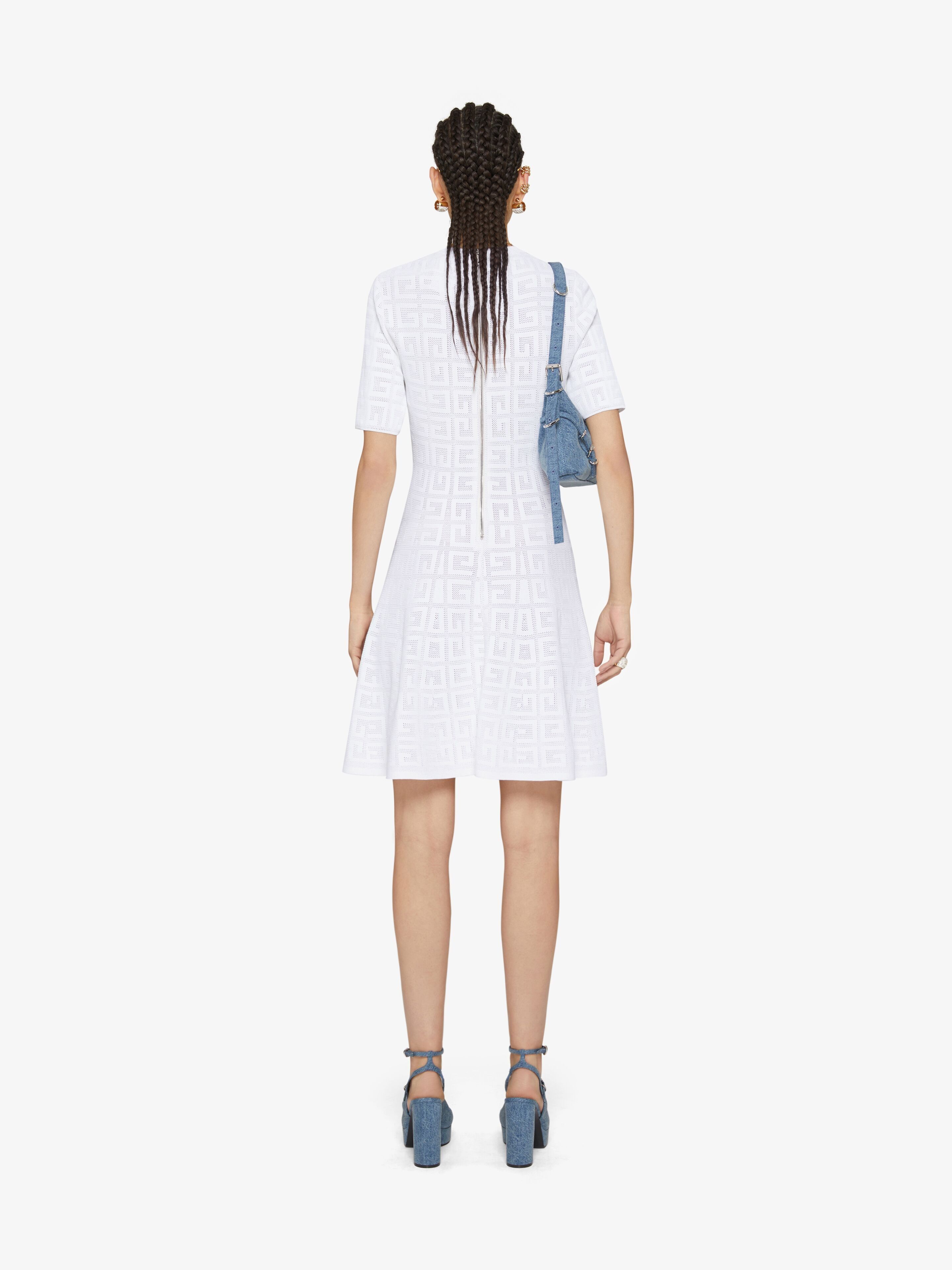 Givenchy o1srvl11e0125 Jacquard Knit Mini Dress in White Size XL / US 12-14 / IT 48-50 - 5 Thumbnail